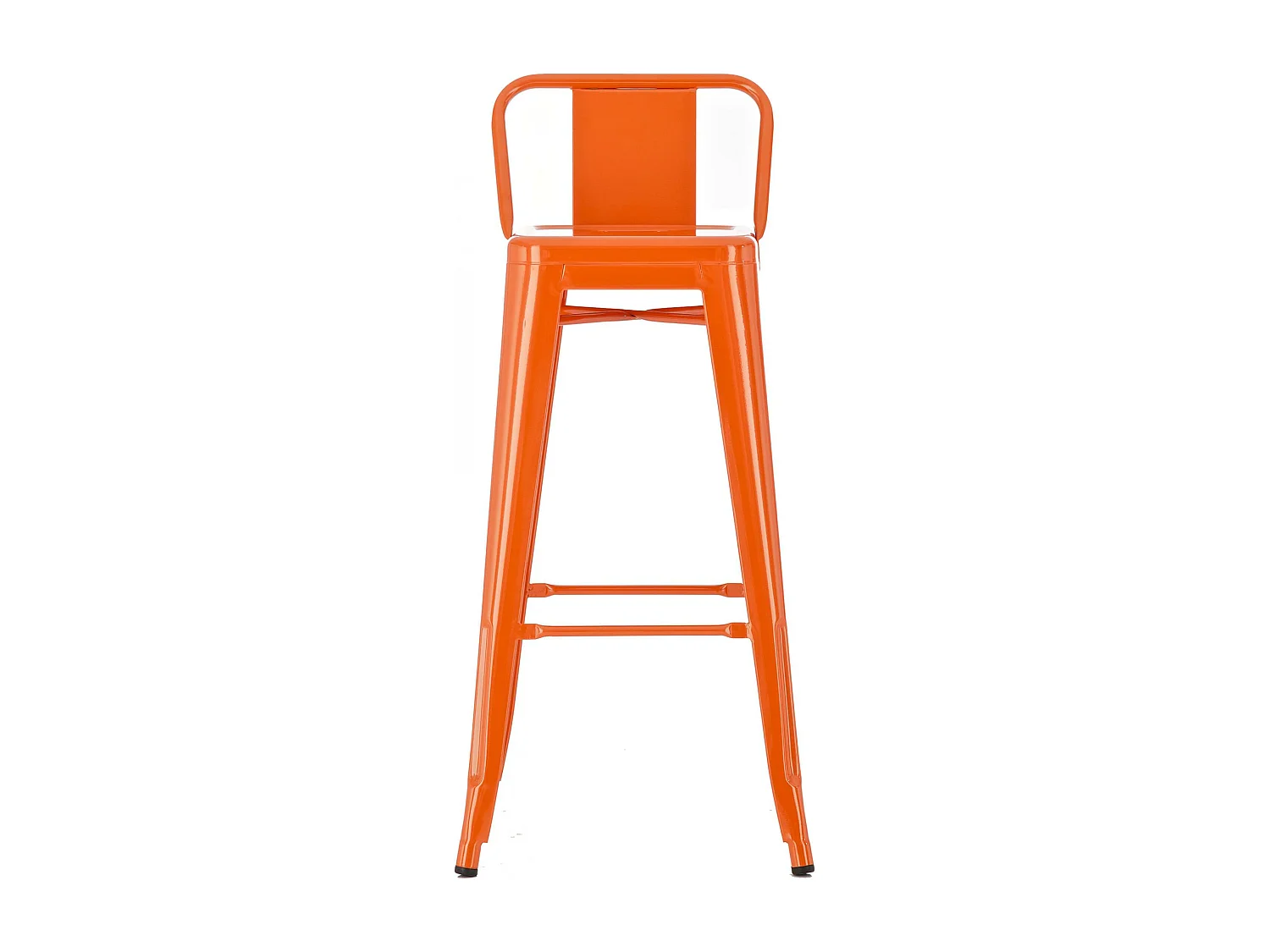 Lot de 4  Tabouret de bar - Métal & Métal - Orange - Mason
