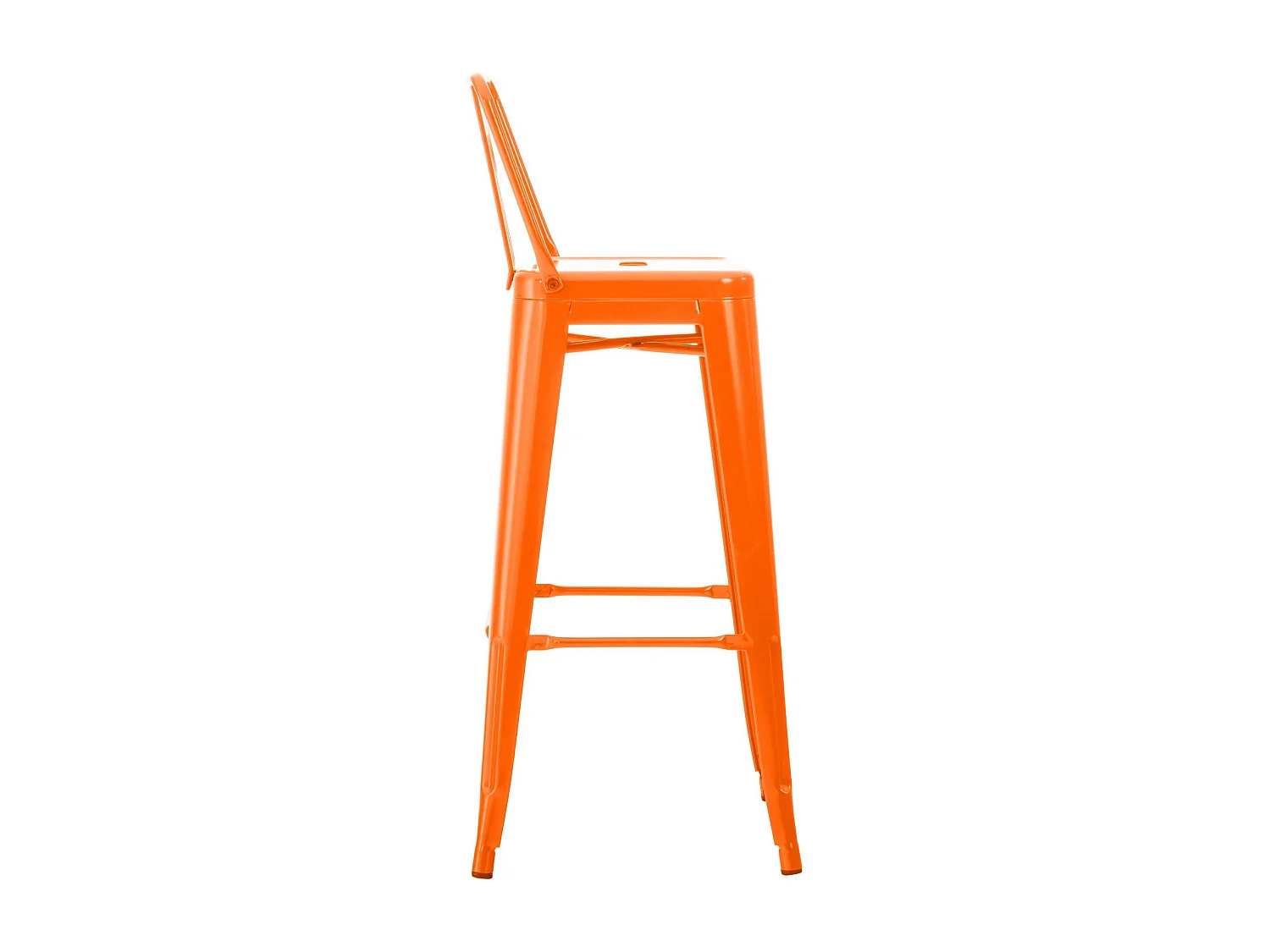 Set van 4  Barkruk - Metaal - oranje - Mason