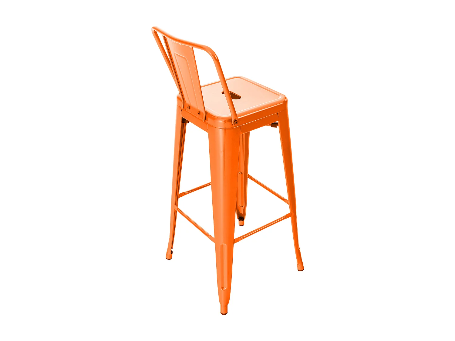 Set van 4  Barkruk - Metaal - oranje - Mason