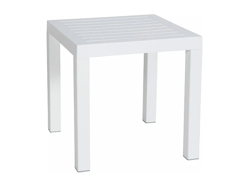 Table d'appoint - carré - Plastique - 45 x 45 cm - Blanc - Ocean