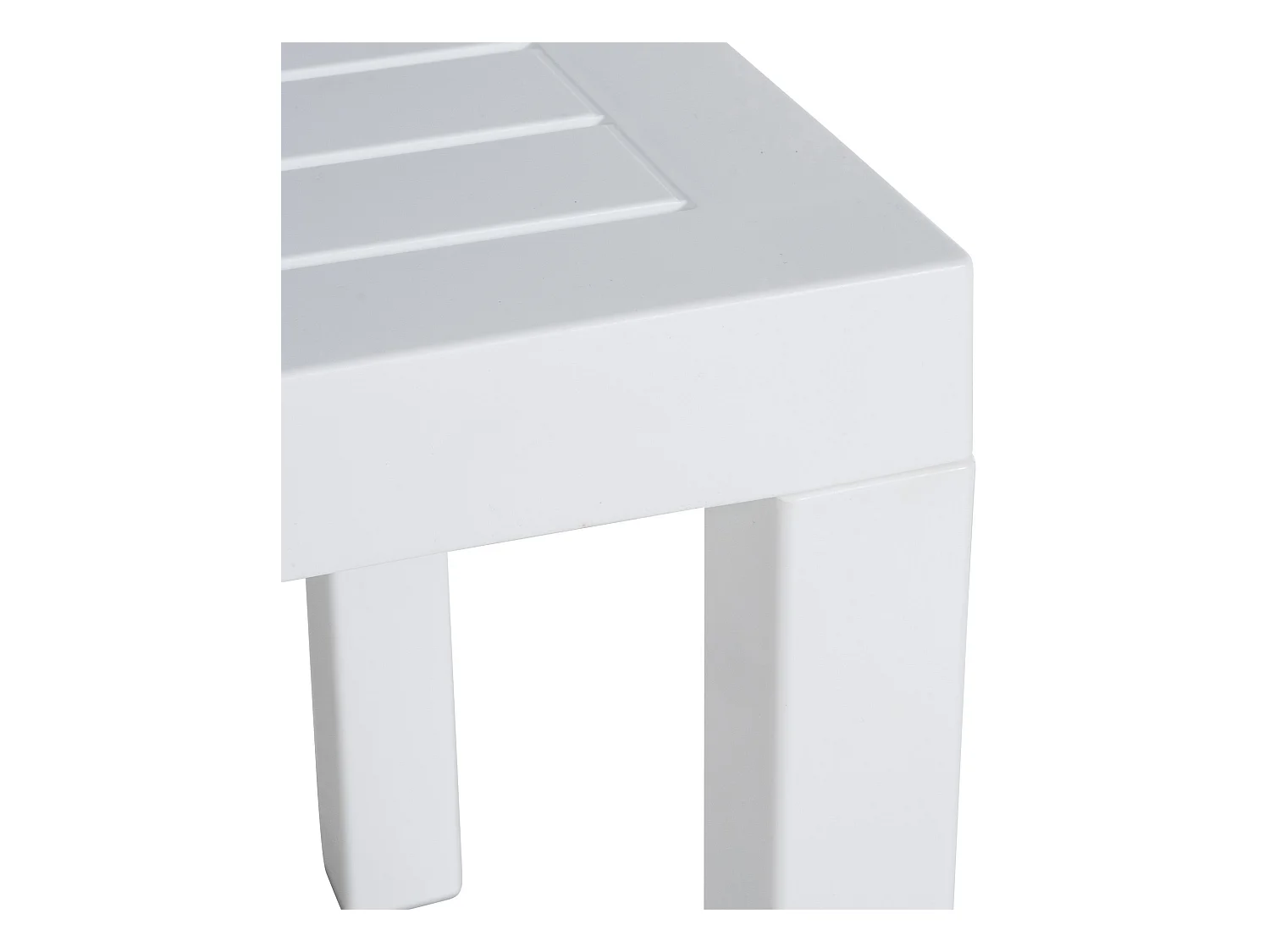 Tavolino - angolare - Plastica - 45 x 45 cm - bianco - Ocean