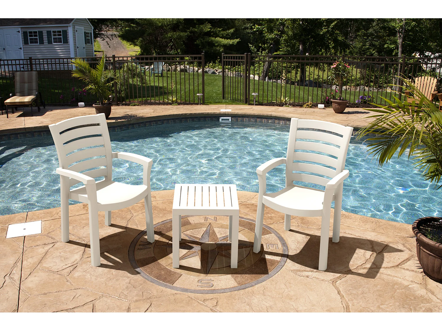 Table d'appoint - eckig - Plastique - 45 x 45cm - Taupe - Ocean