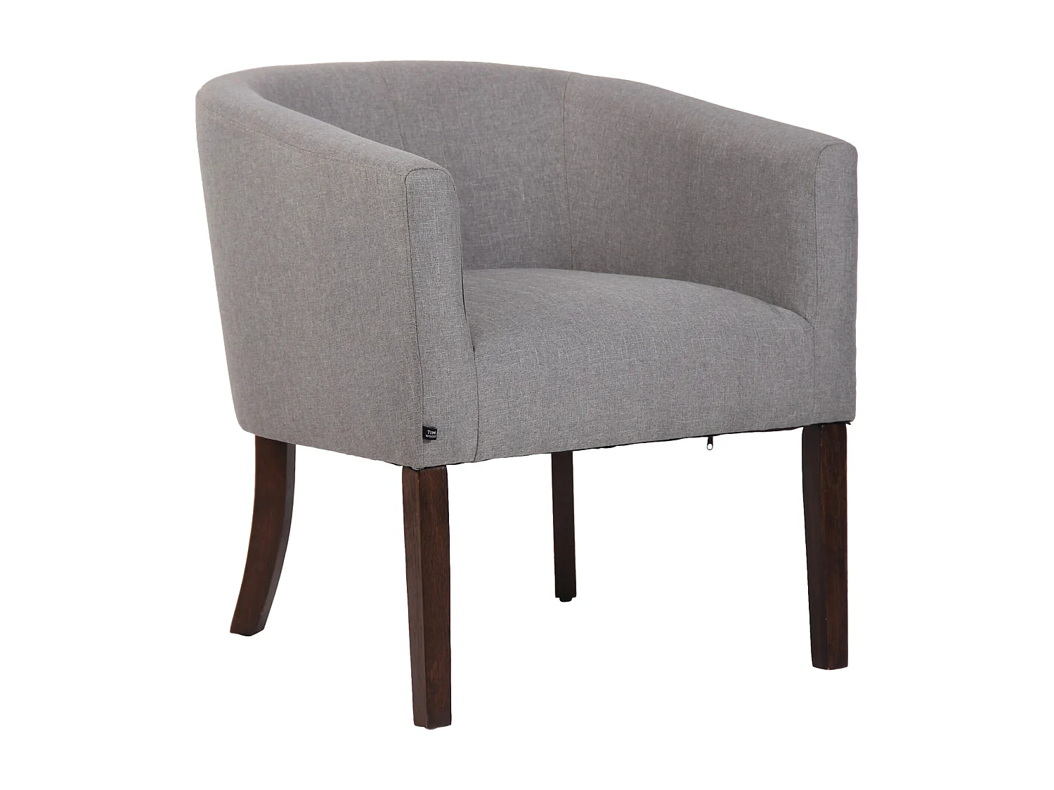 Fauteuil - Tissu & Bois - Gris - Nemea