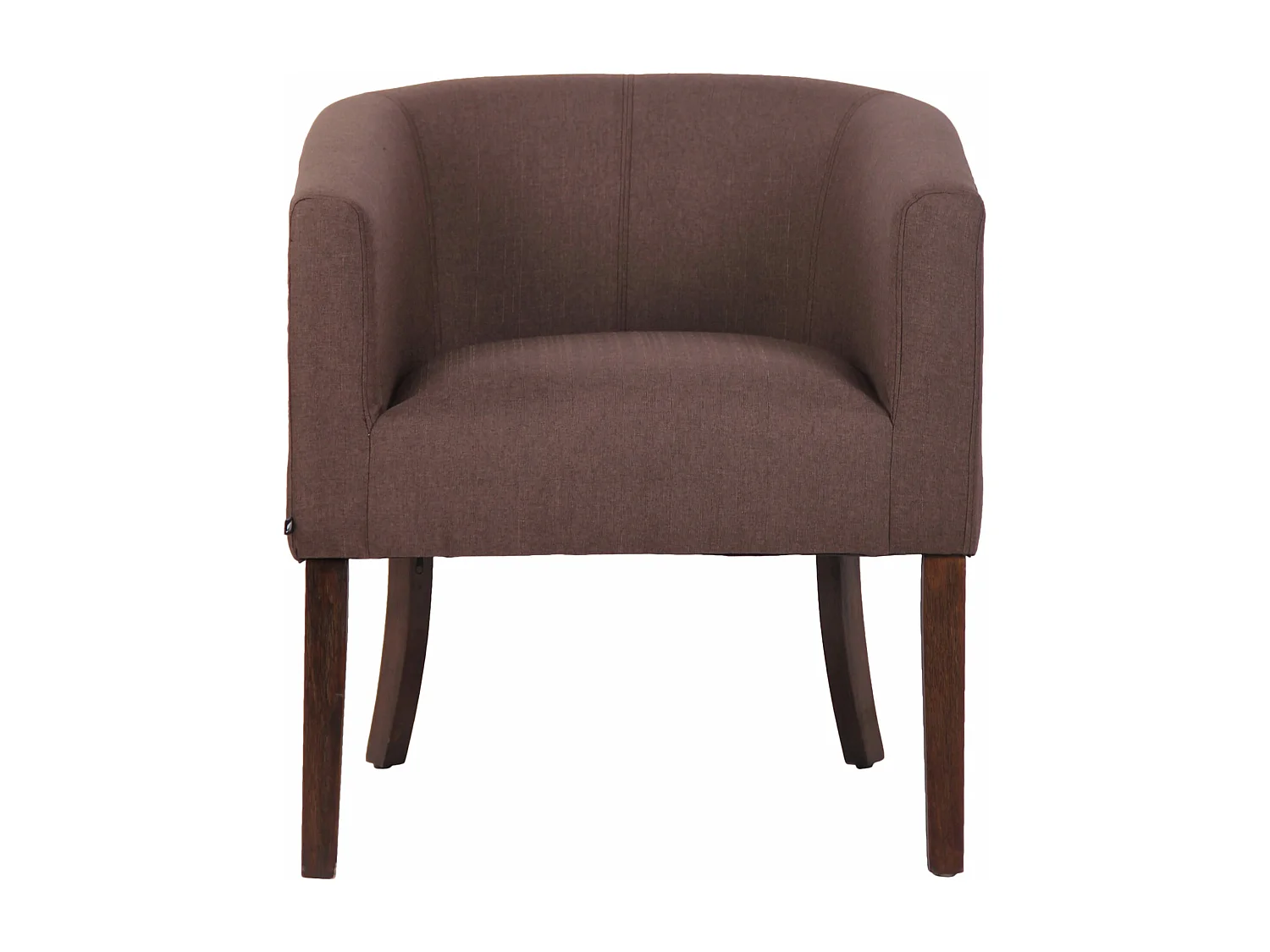 Fauteuil - Tissu & Bois - Marron - Nemea