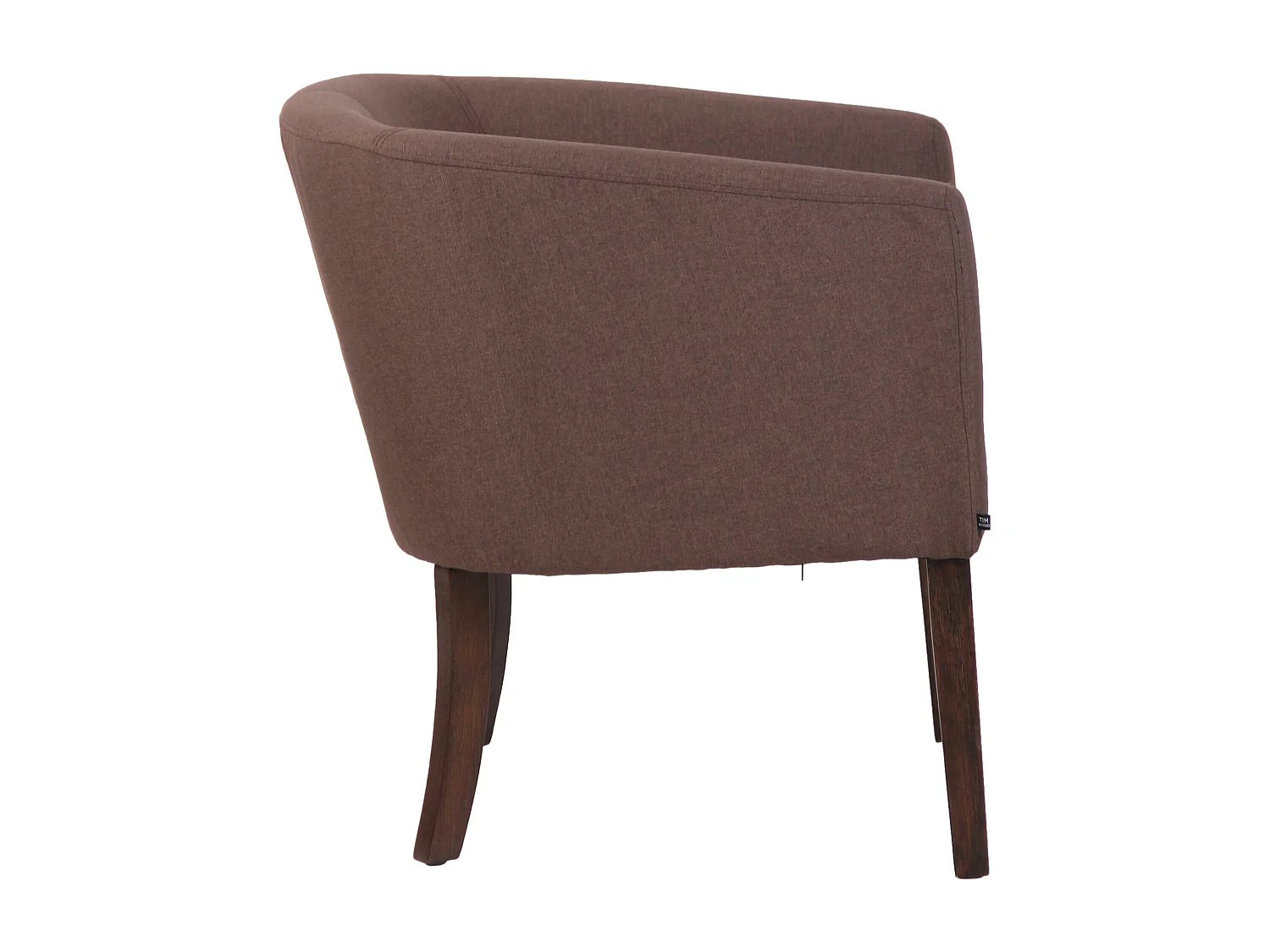 Fauteuil - Tissu & Bois - Marron - Nemea