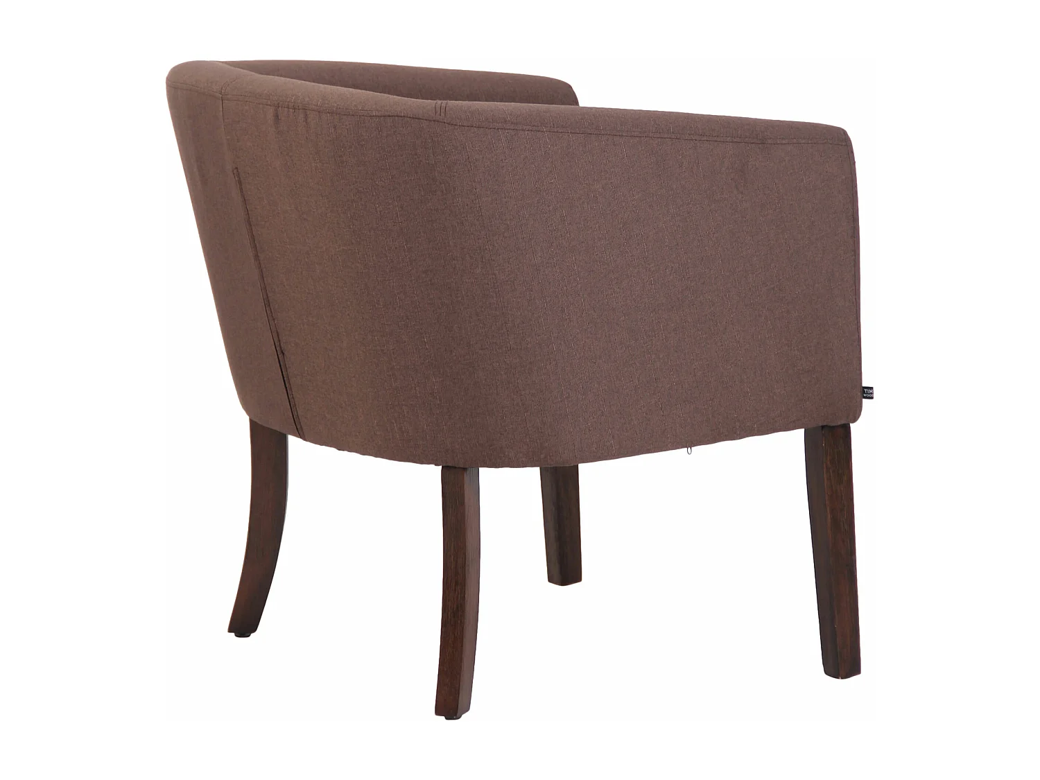 Fauteuil - Tissu & Bois - Marron - Nemea