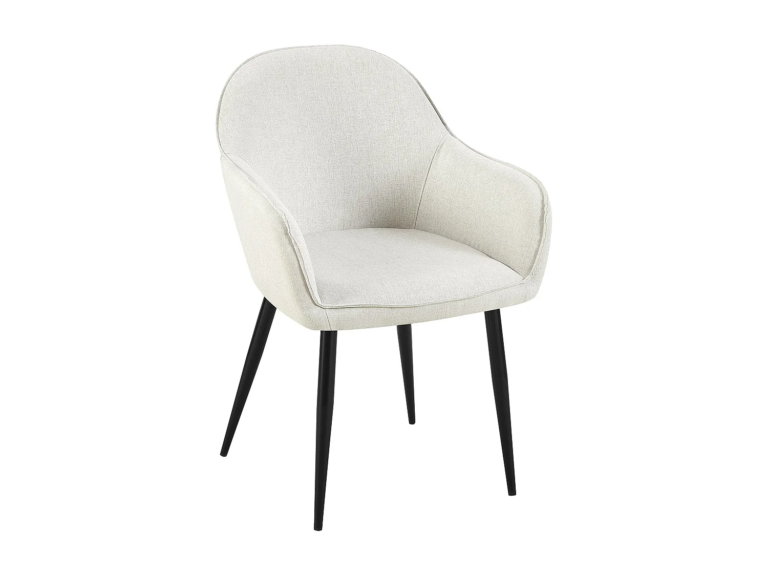 chaises avec accoudoirs - Tissu - Crème - Boise