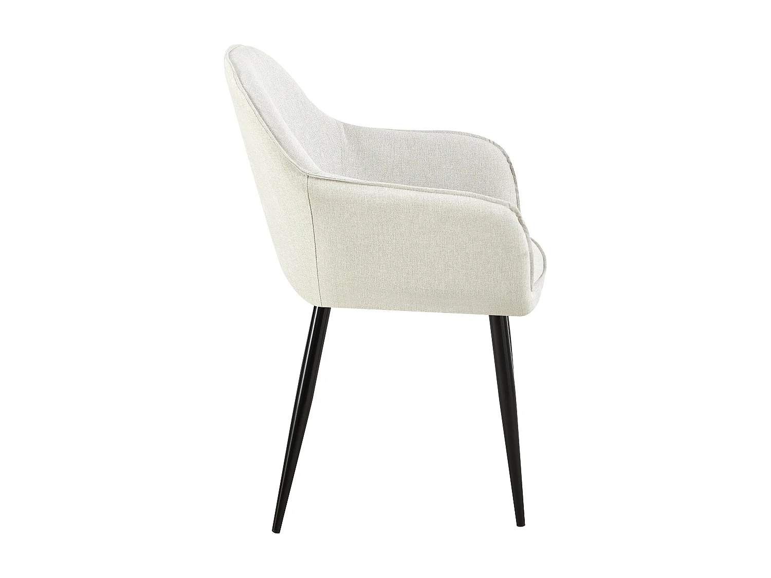 chaises avec accoudoirs - Tissu - Crème - Boise