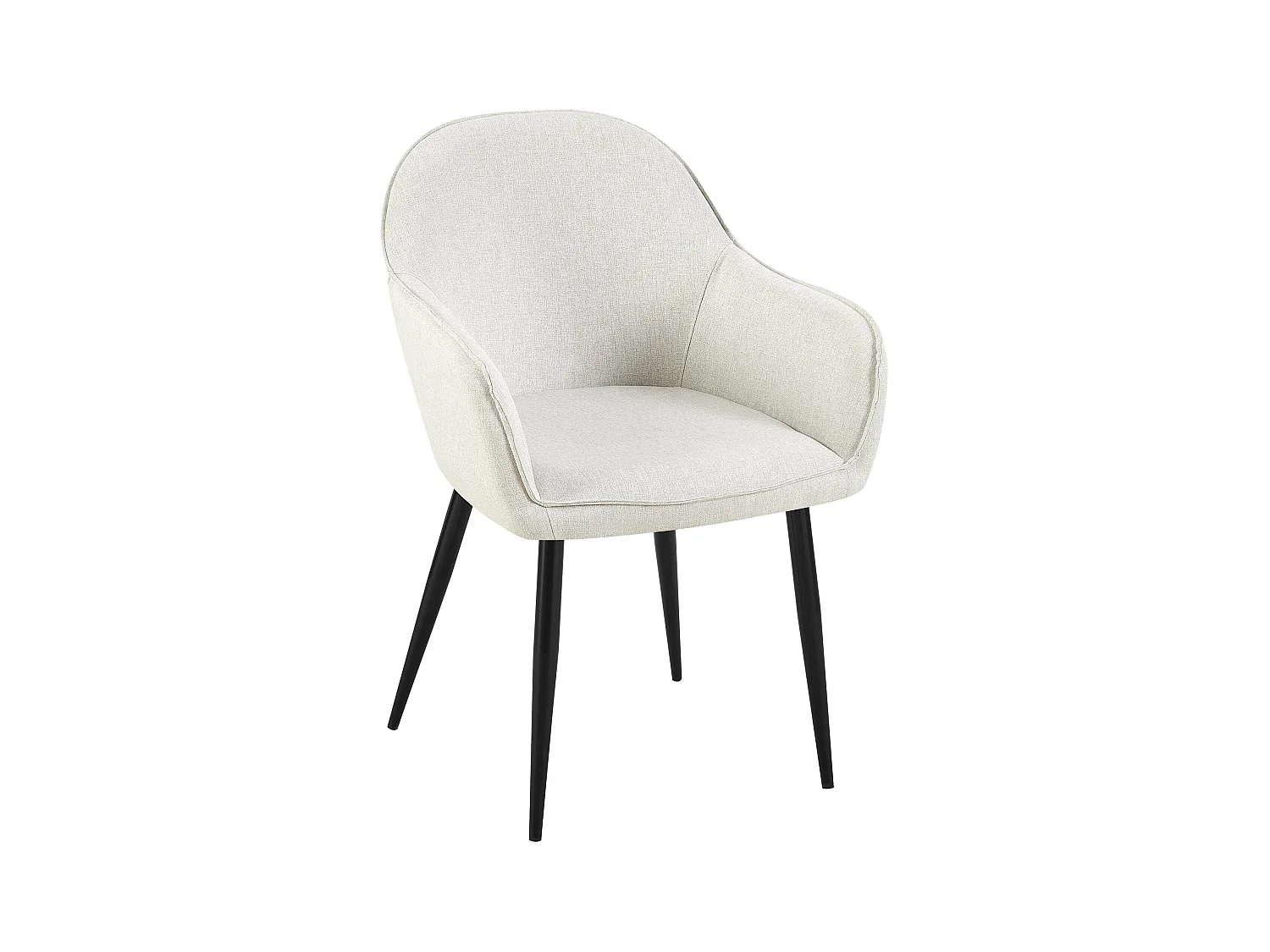 chaises avec accoudoirs - Tissu - Crème - Boise