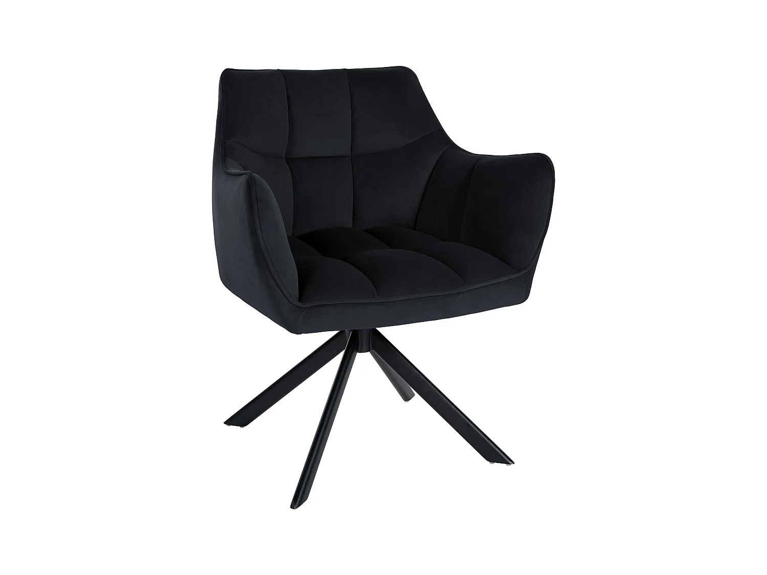 chaises avec accoudoirs - Velours & Noir - Noir - Swing