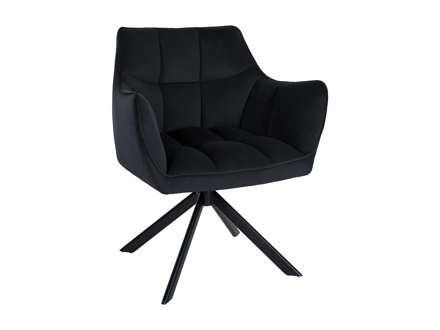 chaises avec accoudoirs - Velours & Noir - Noir - Swing