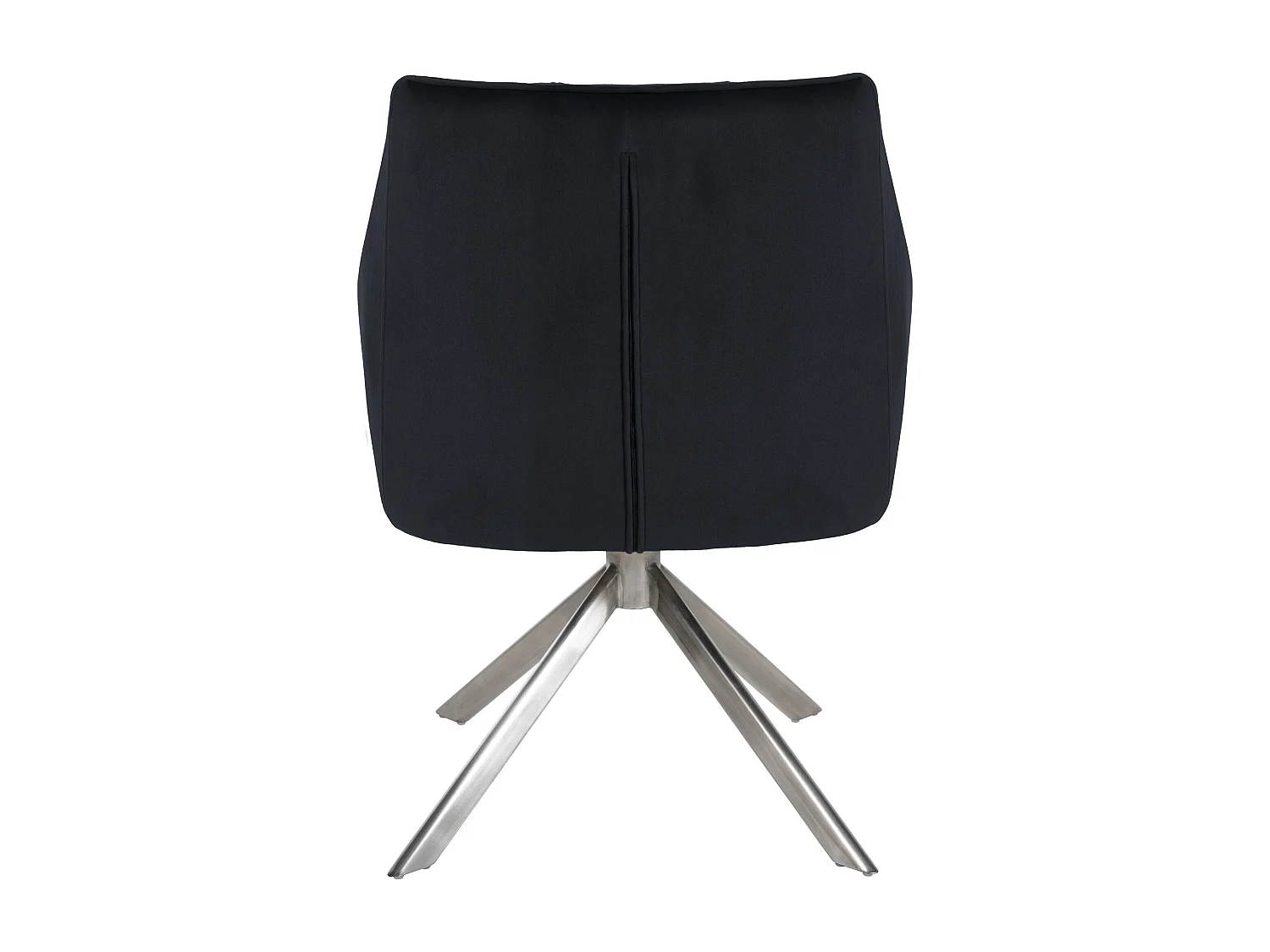 chaises avec accoudoirs - Velours & Acier inoxydable - Noir - Swing