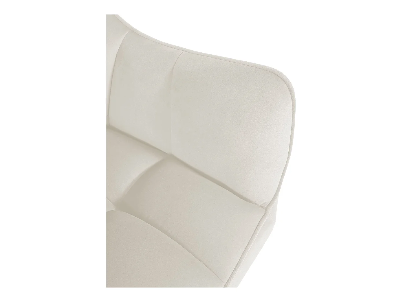 chaises avec accoudoirs - Velours & Acier inoxydable - Crème - Swing
