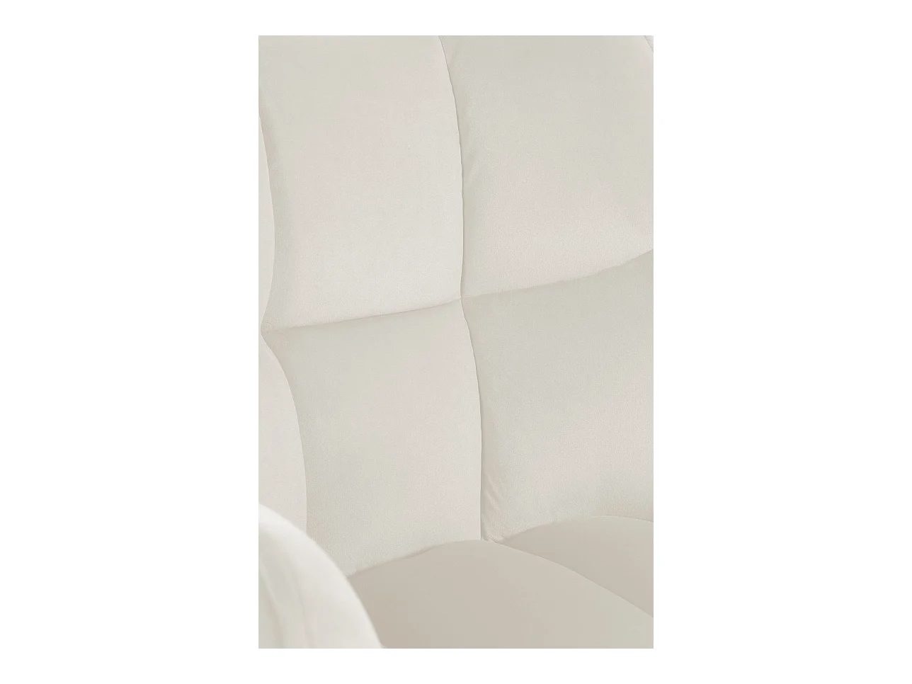 chaises avec accoudoirs - Velours & Acier inoxydable - Crème - Swing
