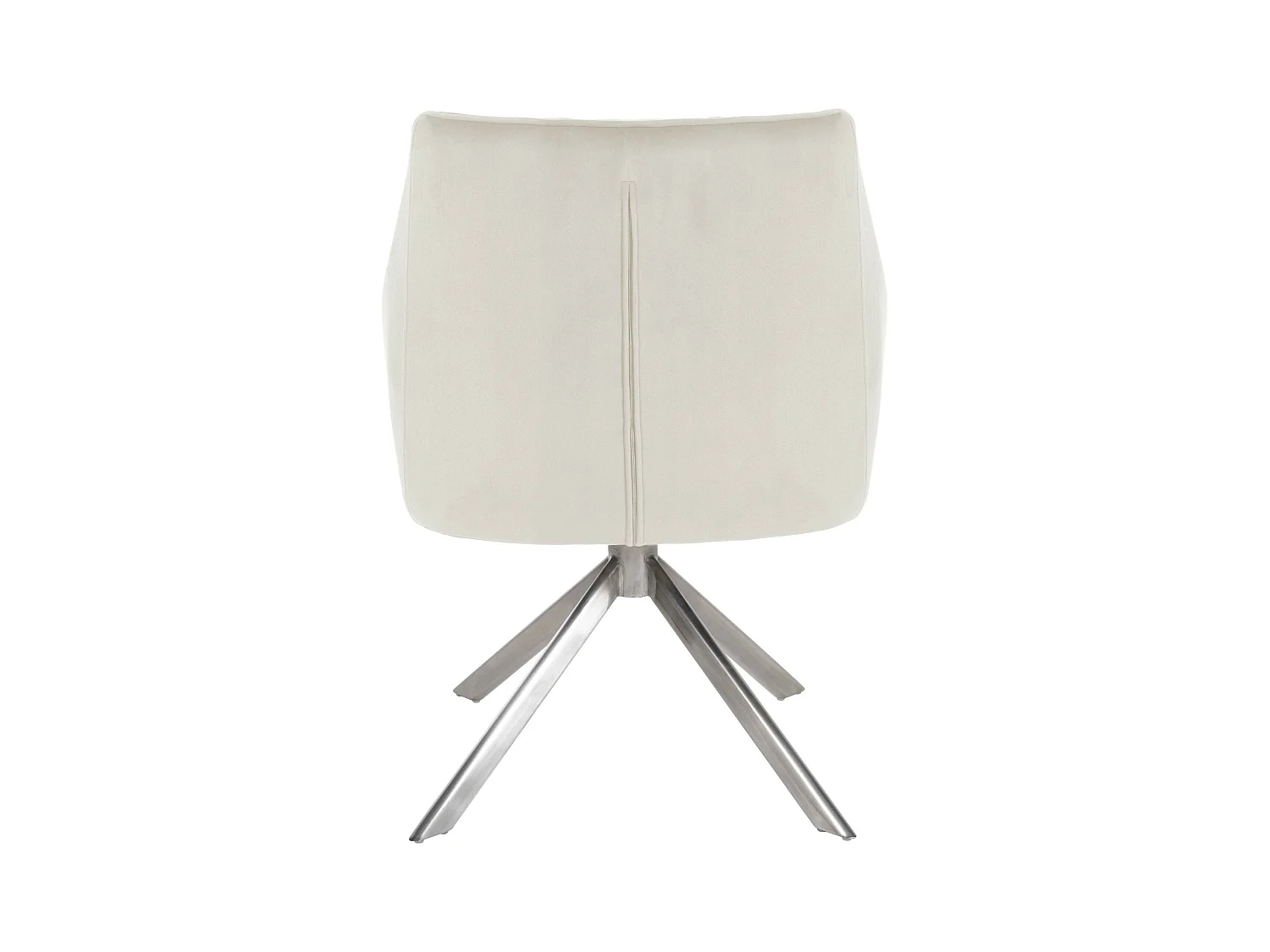 chaises avec accoudoirs - Velours & Acier inoxydable - Crème - Swing