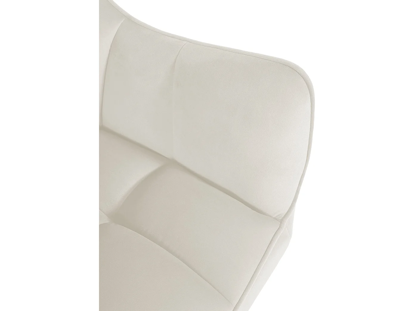 chaises avec accoudoirs - Velours & Noir - Crème - Swing