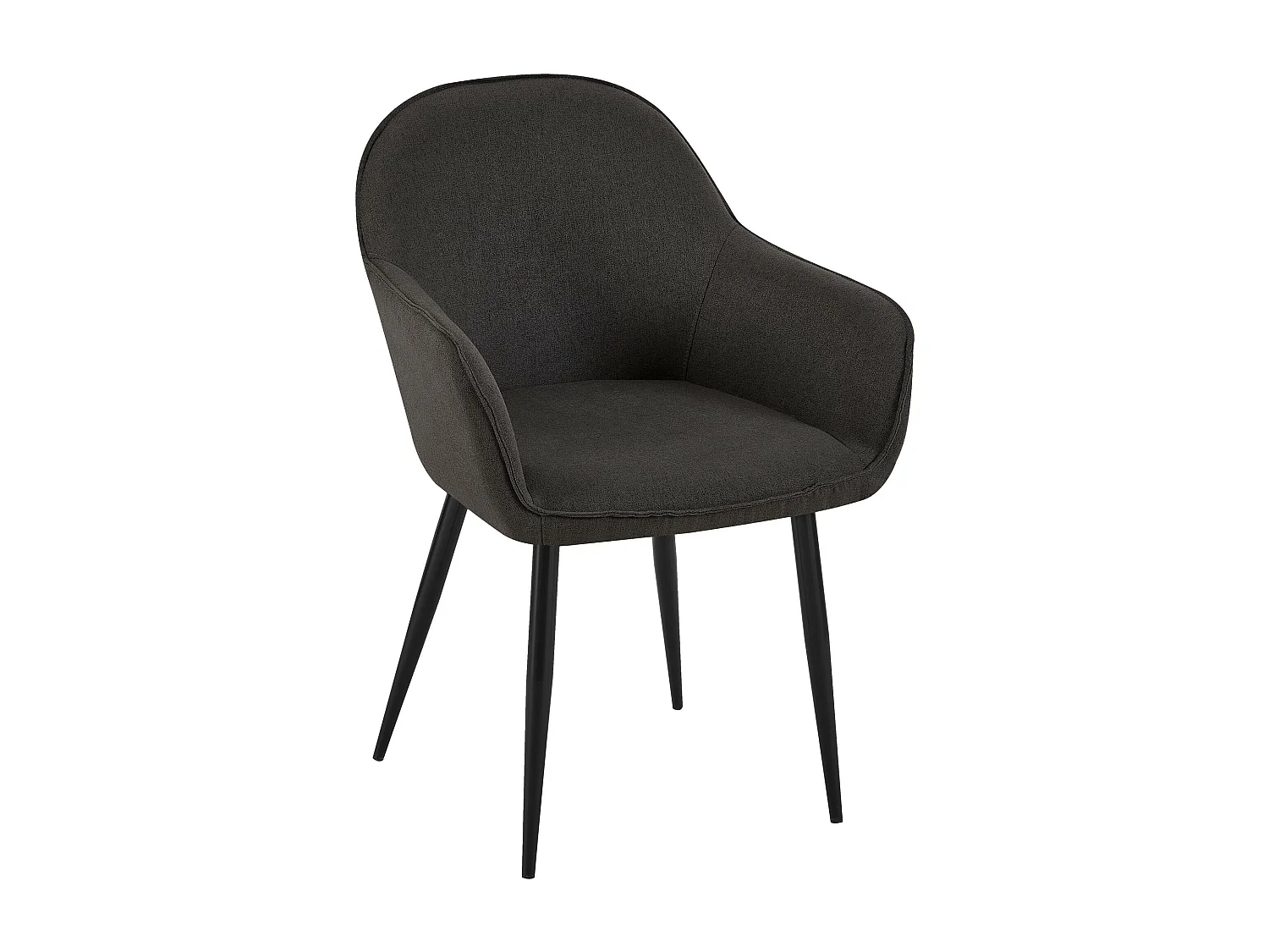 chaises avec accoudoirs - Tissu & Antique clair - Noir - Boise