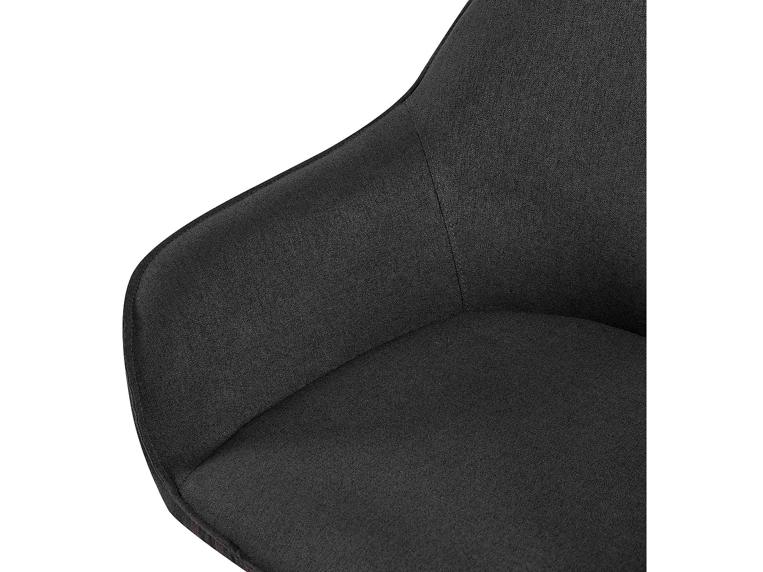 chaises avec accoudoirs - Tissu & Antique clair - Noir - Boise