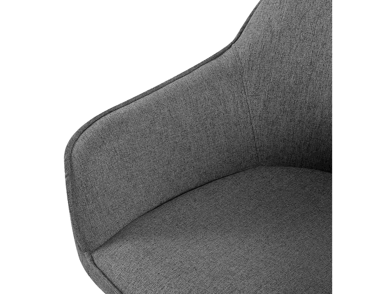 chaises avec accoudoirs - Tissu & Antique clair - Gris foncé - Boise