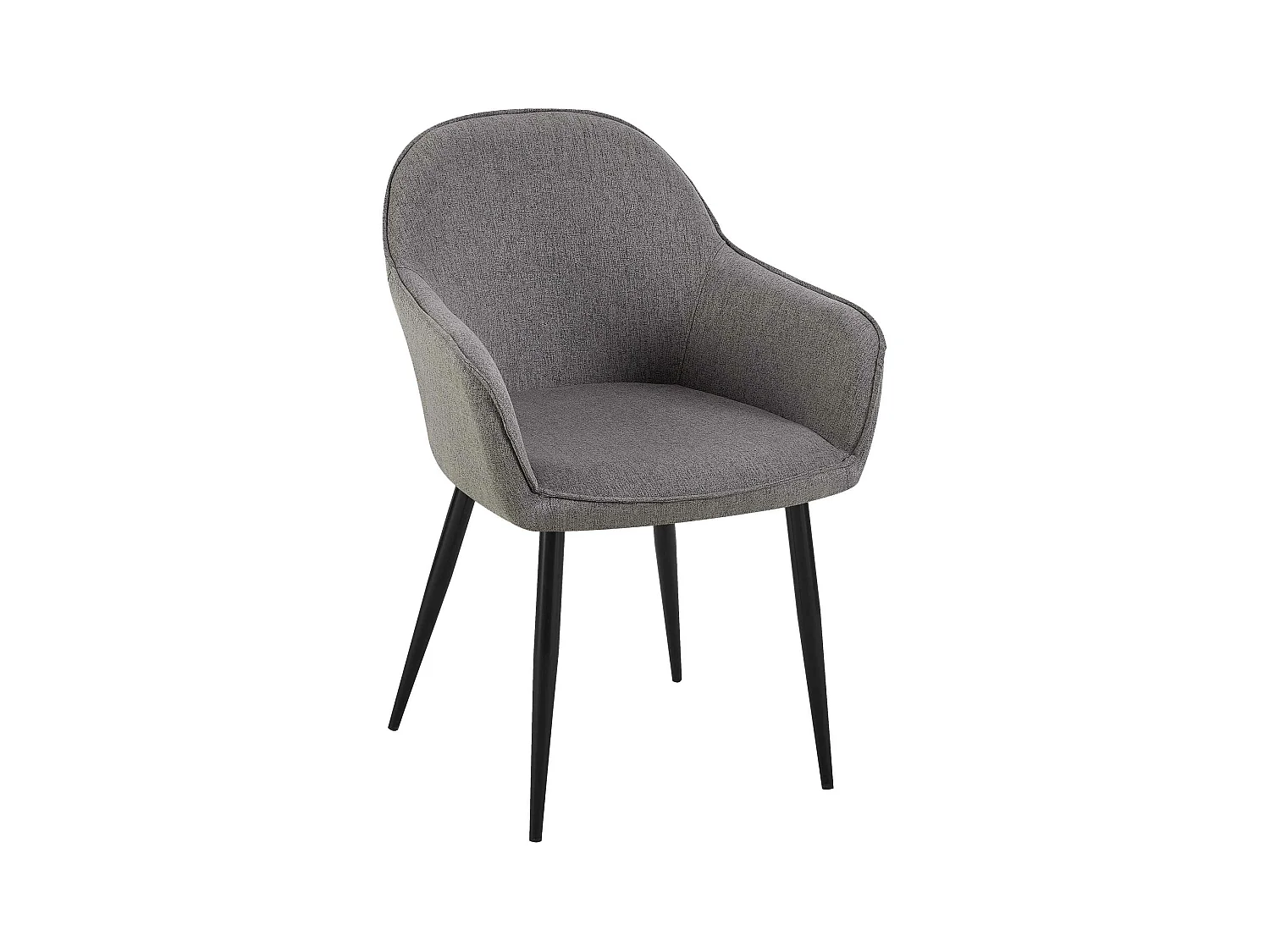 chaises avec accoudoirs - Tissu & Antique clair - Gris foncé - Boise