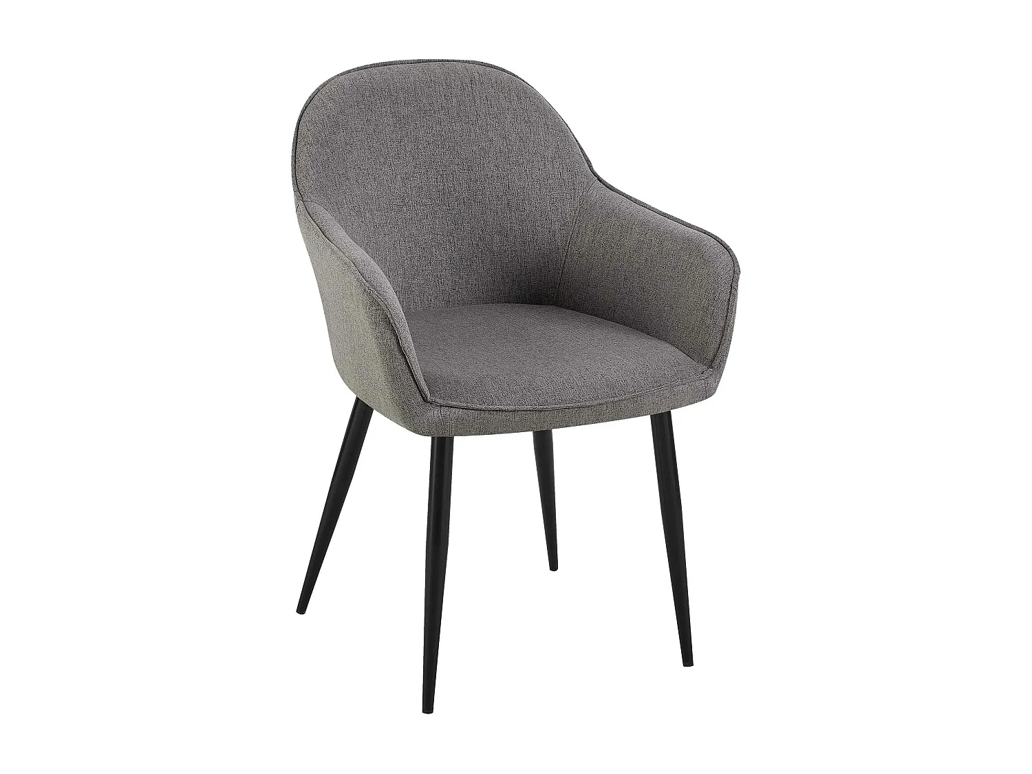 chaises avec accoudoirs - Tissu & Antique clair - Gris foncé - Boise