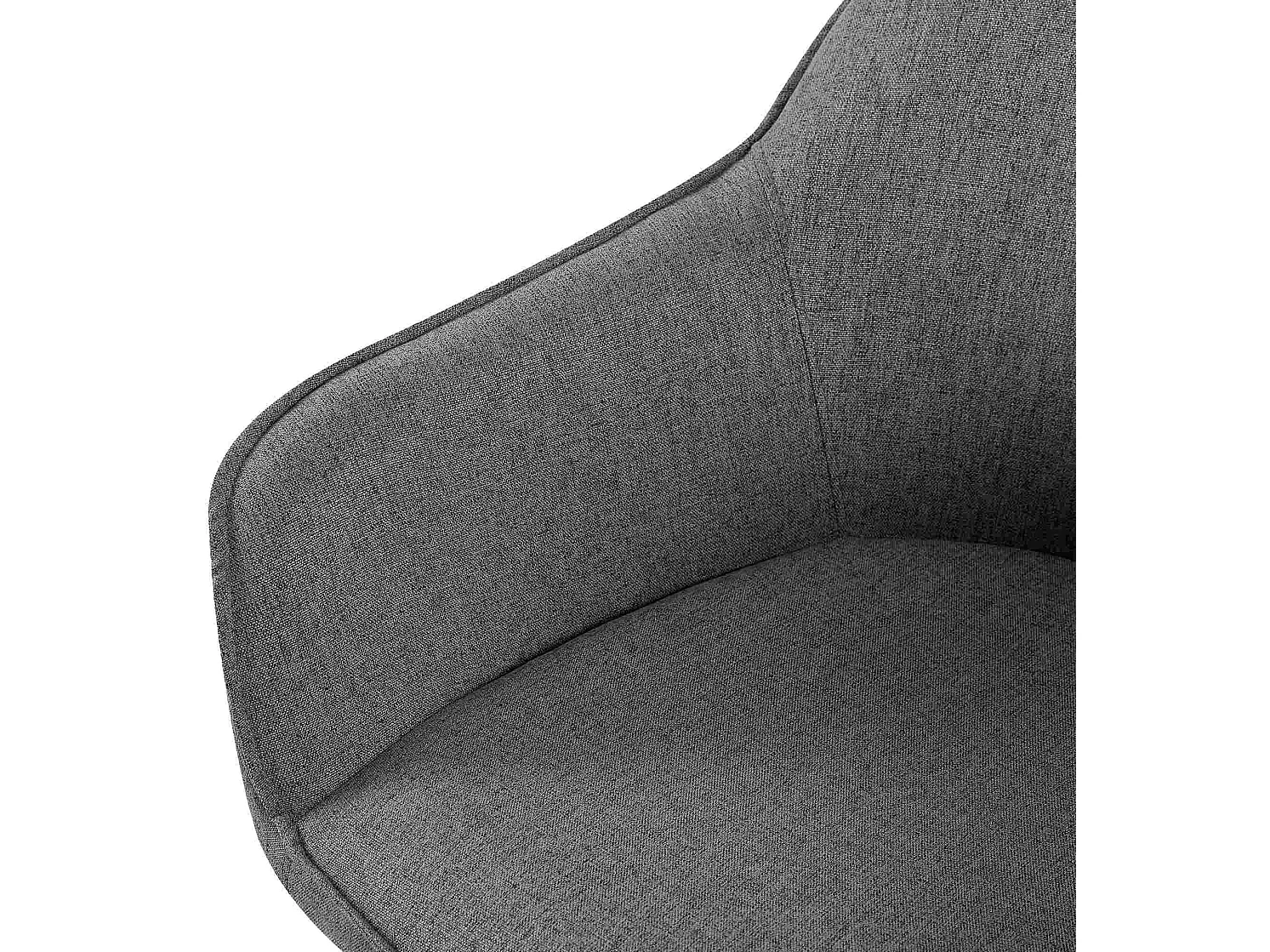 chaises avec accoudoirs - Tissu & Antique clair - Gris foncé - Boise