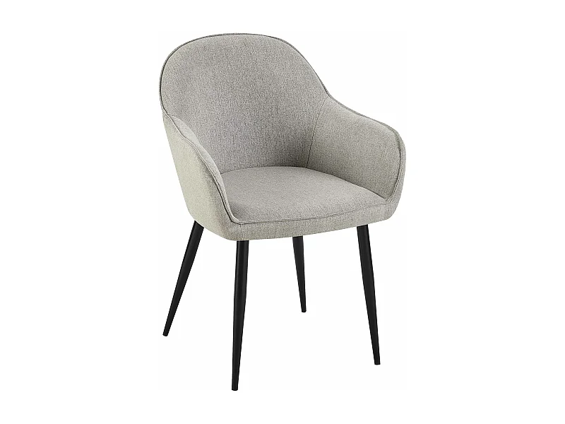 chaises avec accoudoirs - Tissu - Gris - Boise