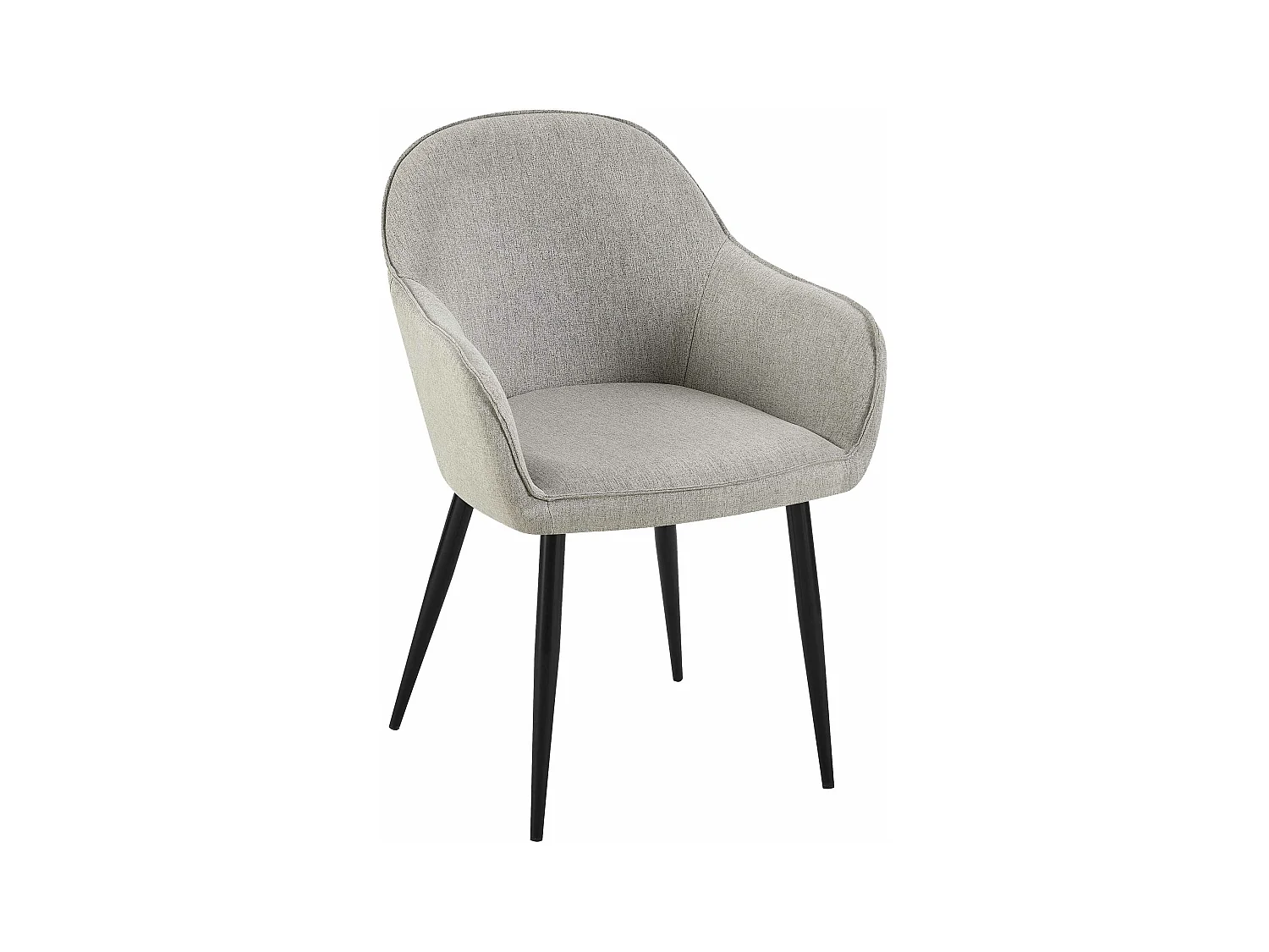 chaises avec accoudoirs - Tissu - Gris - Boise