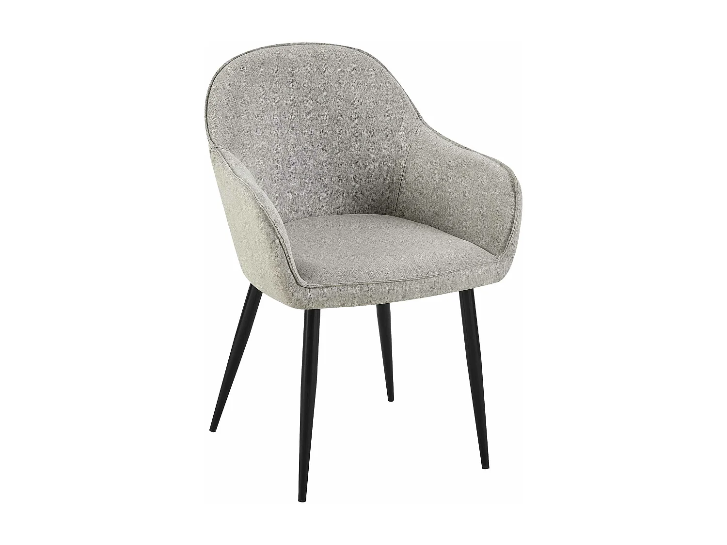 chaises avec accoudoirs - Tissu - Gris - Boise