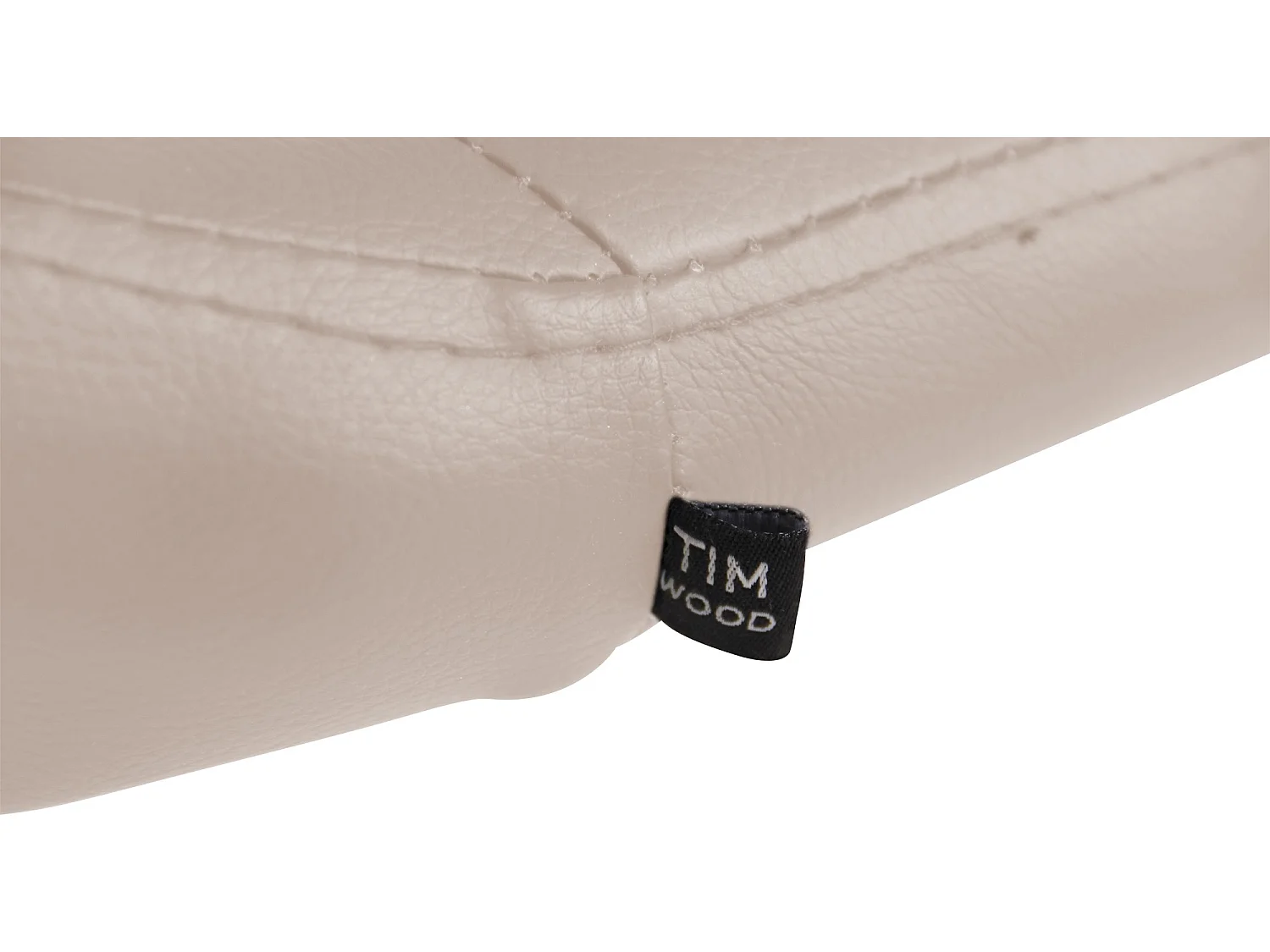 Chaise gondole - Similicuir & Métal noir mat - Crème - Welland