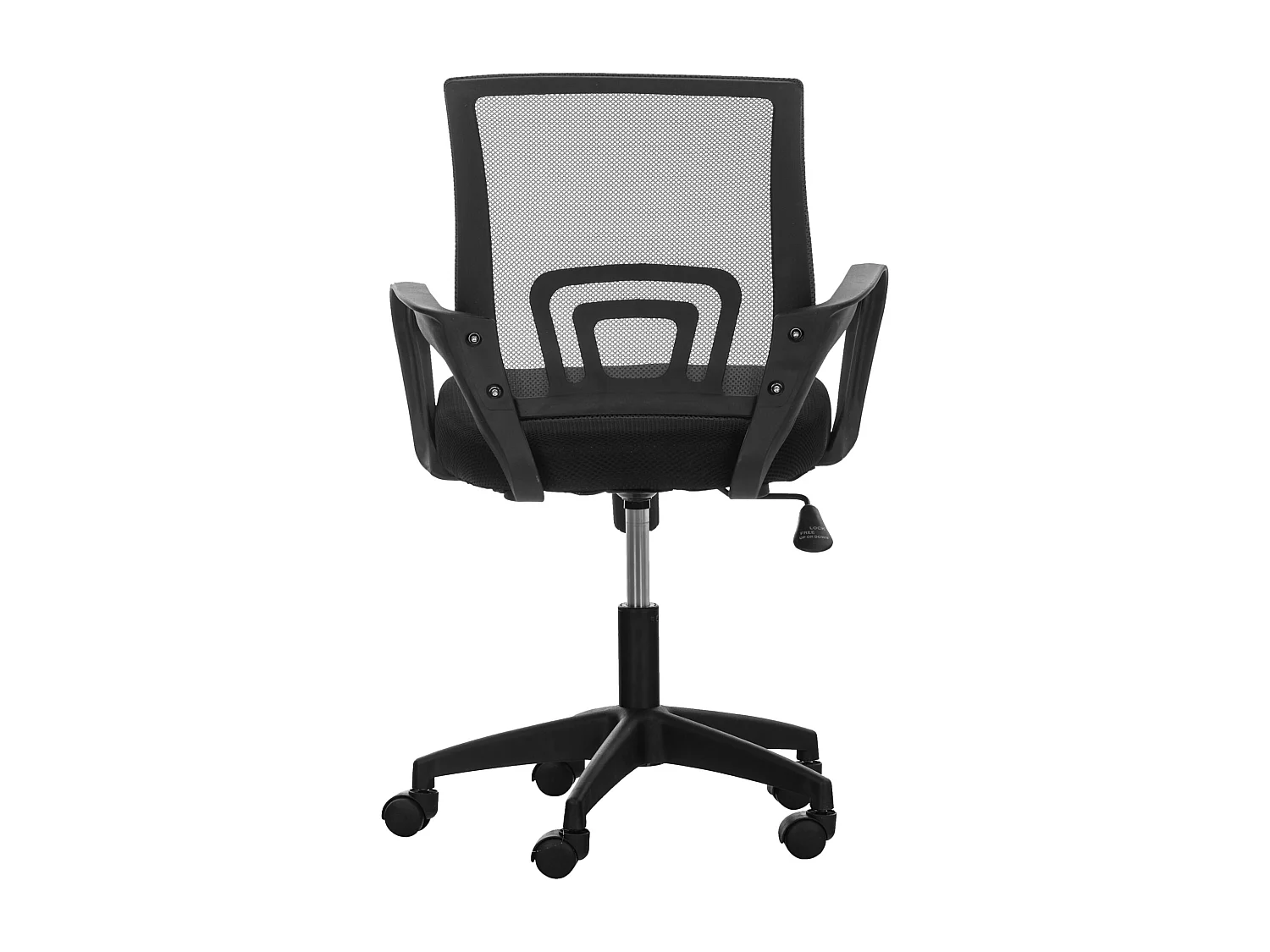 Chaise de bureau - Microfibre & Plastique - Noir - Auburn