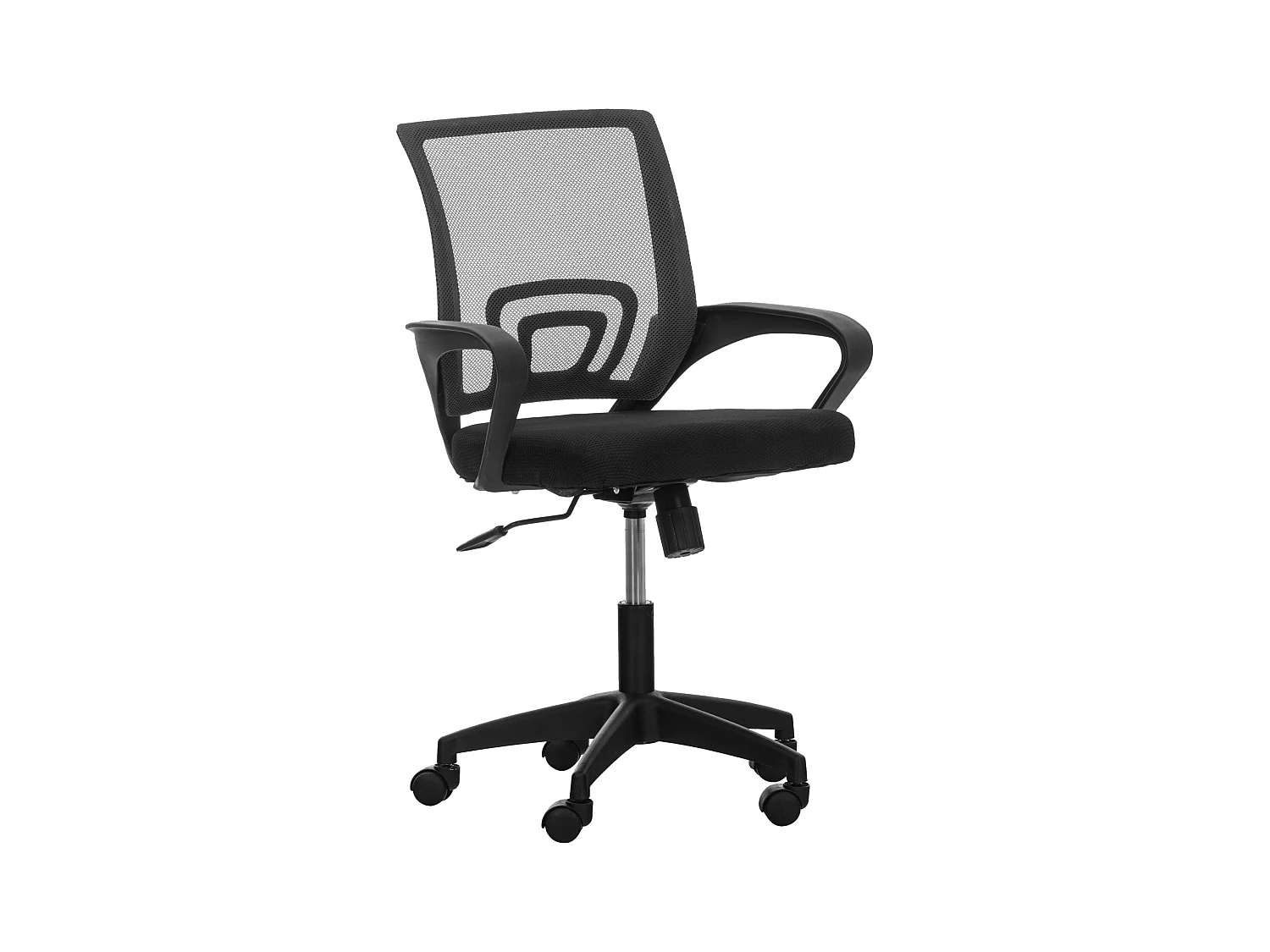 Chaise de bureau - Microfibre & Plastique - Noir - Auburn