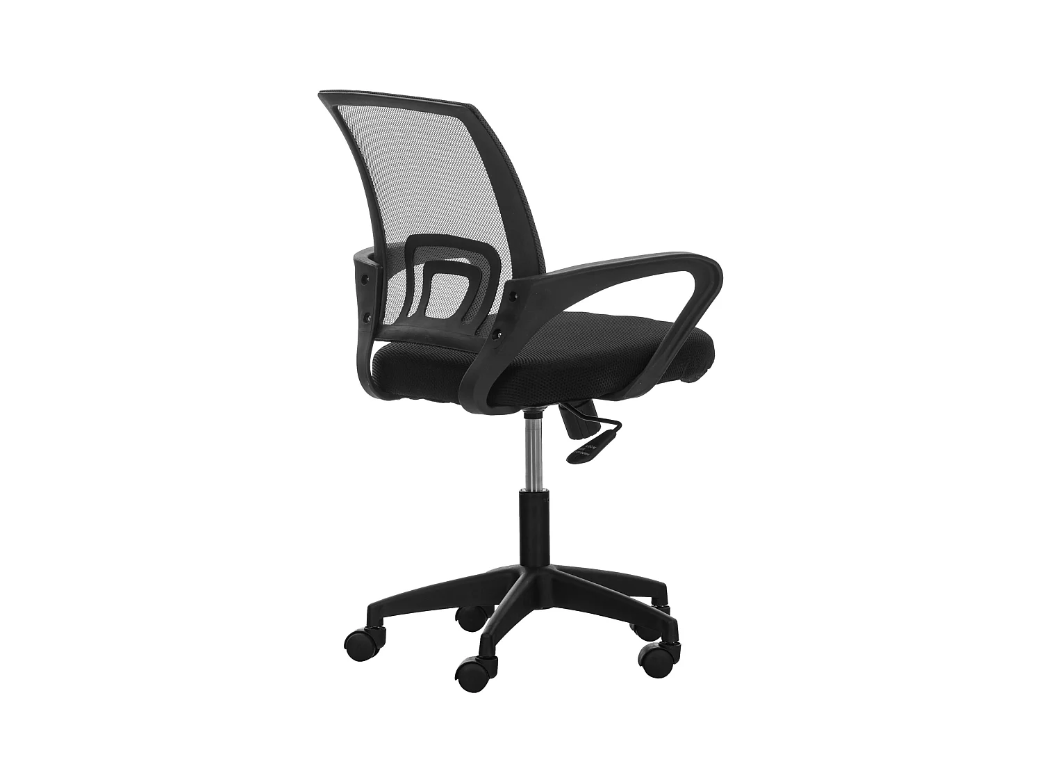 Bureaustoel - Microfiber & Kunststof - zwart - Auburn