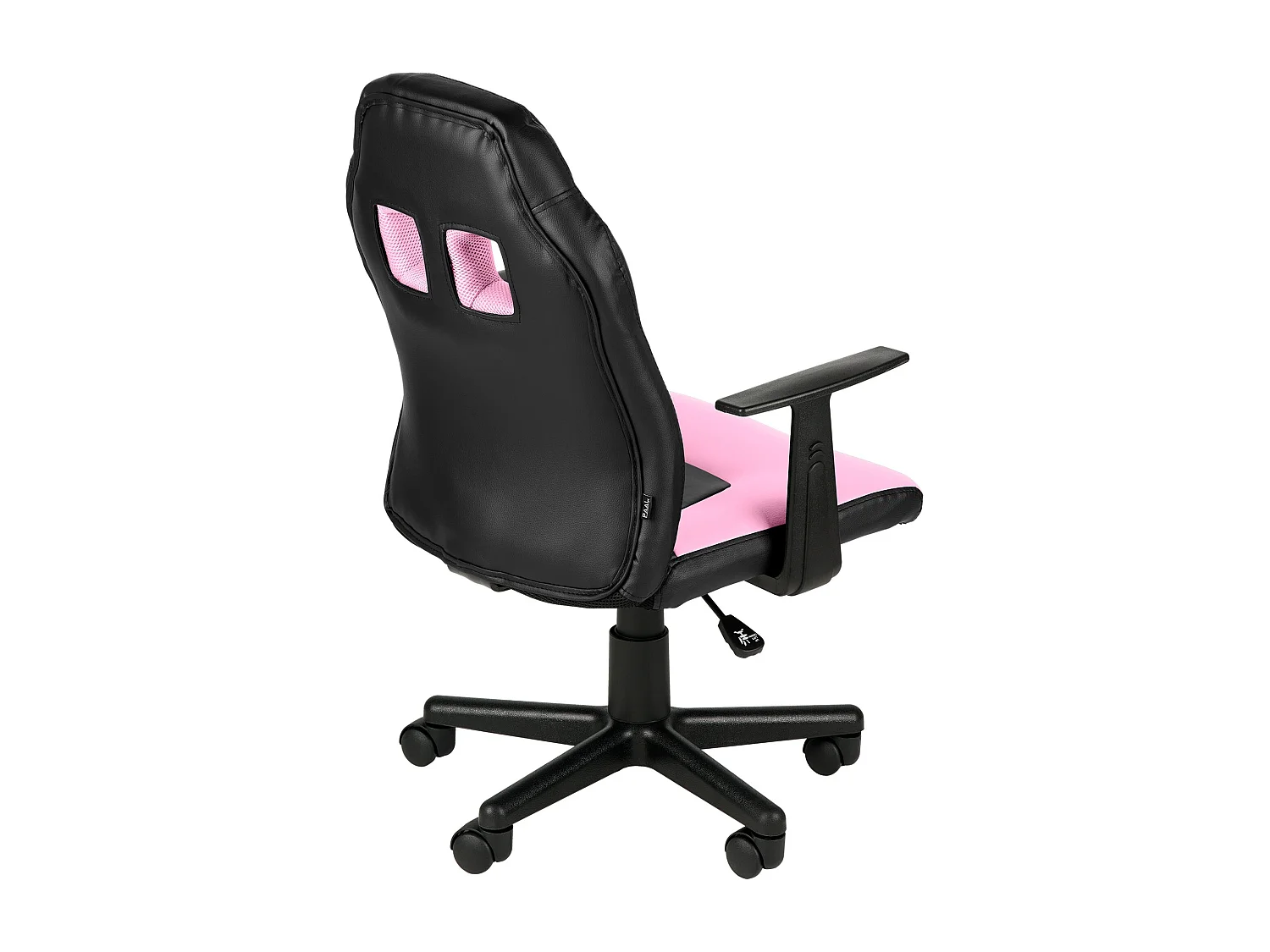 Chaise de bureau - Similicuir - Noir / Rose - Fun