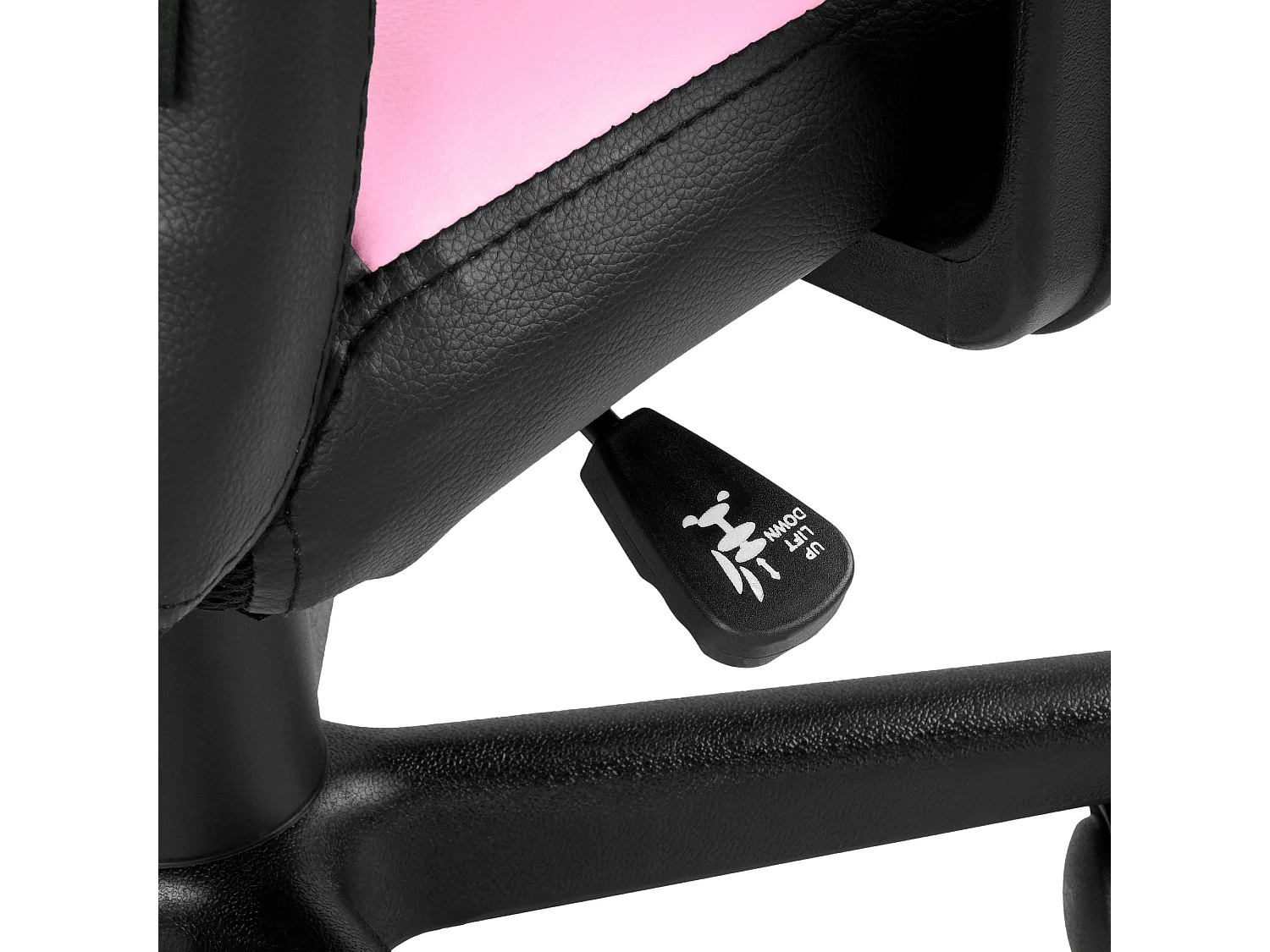 Chaise de bureau - Similicuir - Noir / Rose - Fun