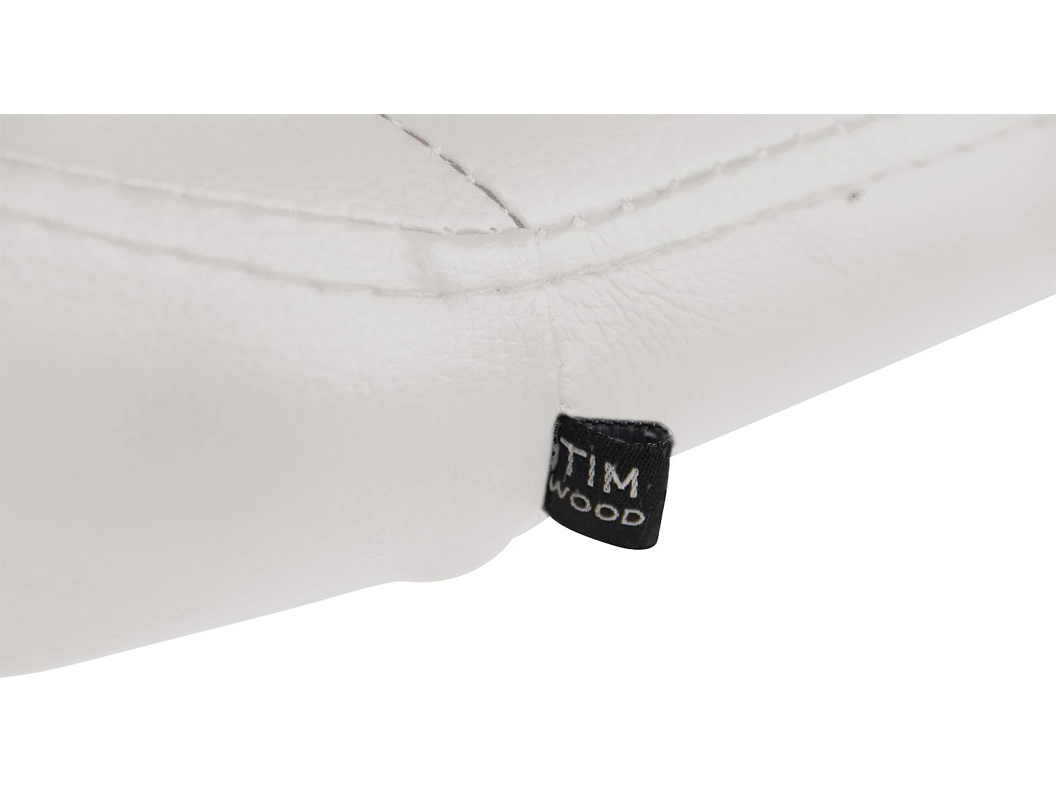 Chaise gondole - Similicuir & Métal noir mat - Blanc - Welland