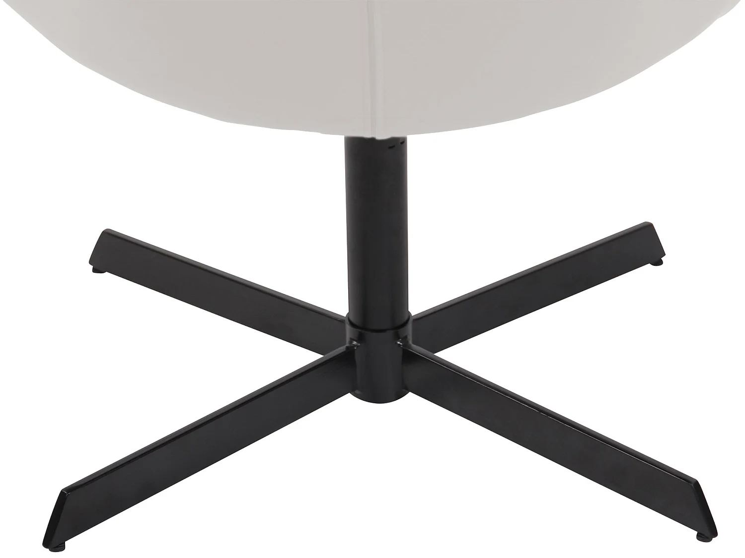 Chaise gondole - Similicuir & Métal noir mat - Blanc - Welland