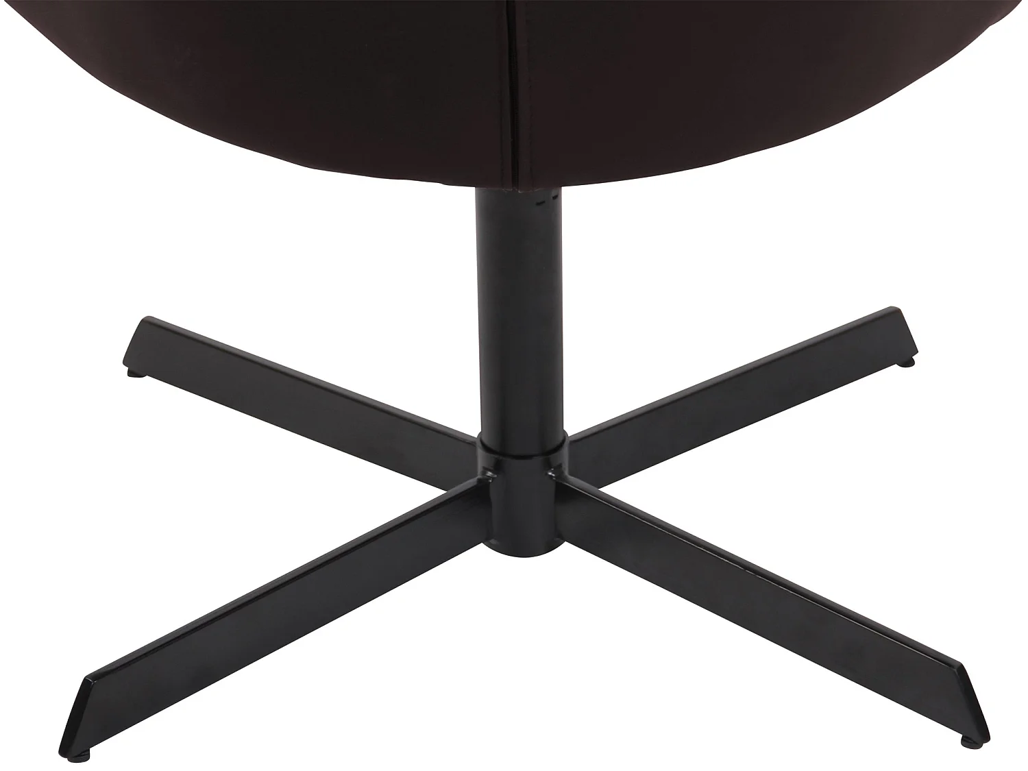 Chaise gondole - Similicuir & Métal noir mat - Marron - Welland