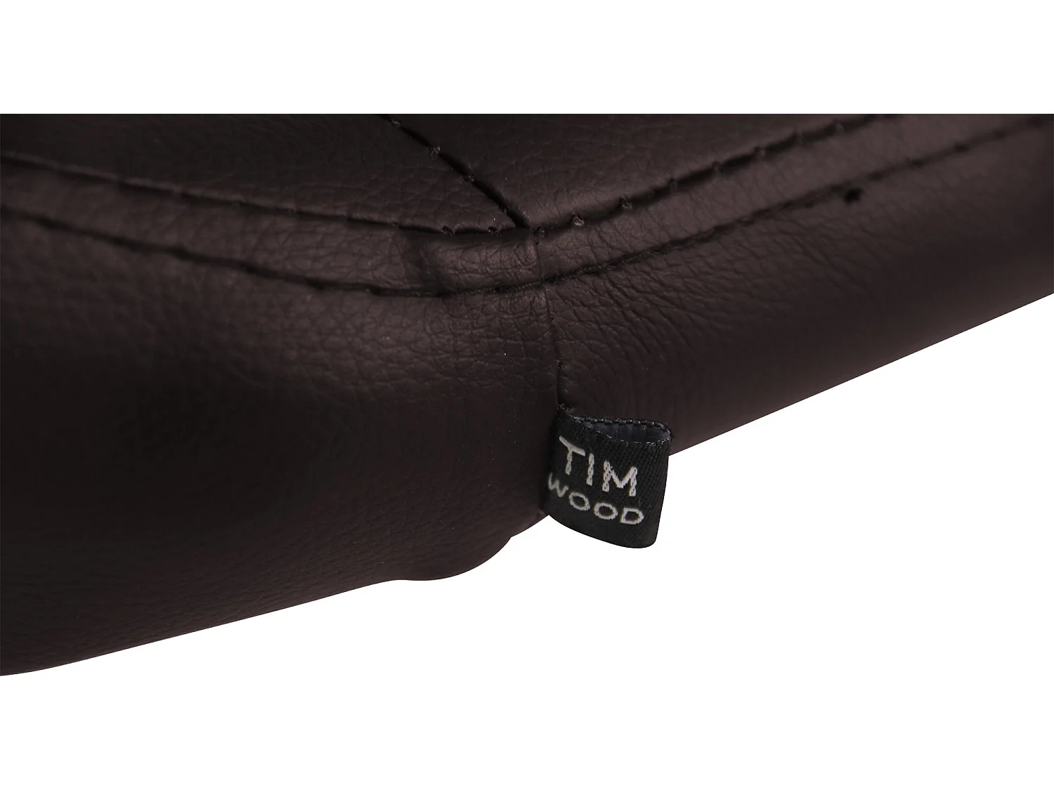 Chaise gondole - Similicuir & Métal noir mat - Marron - Welland