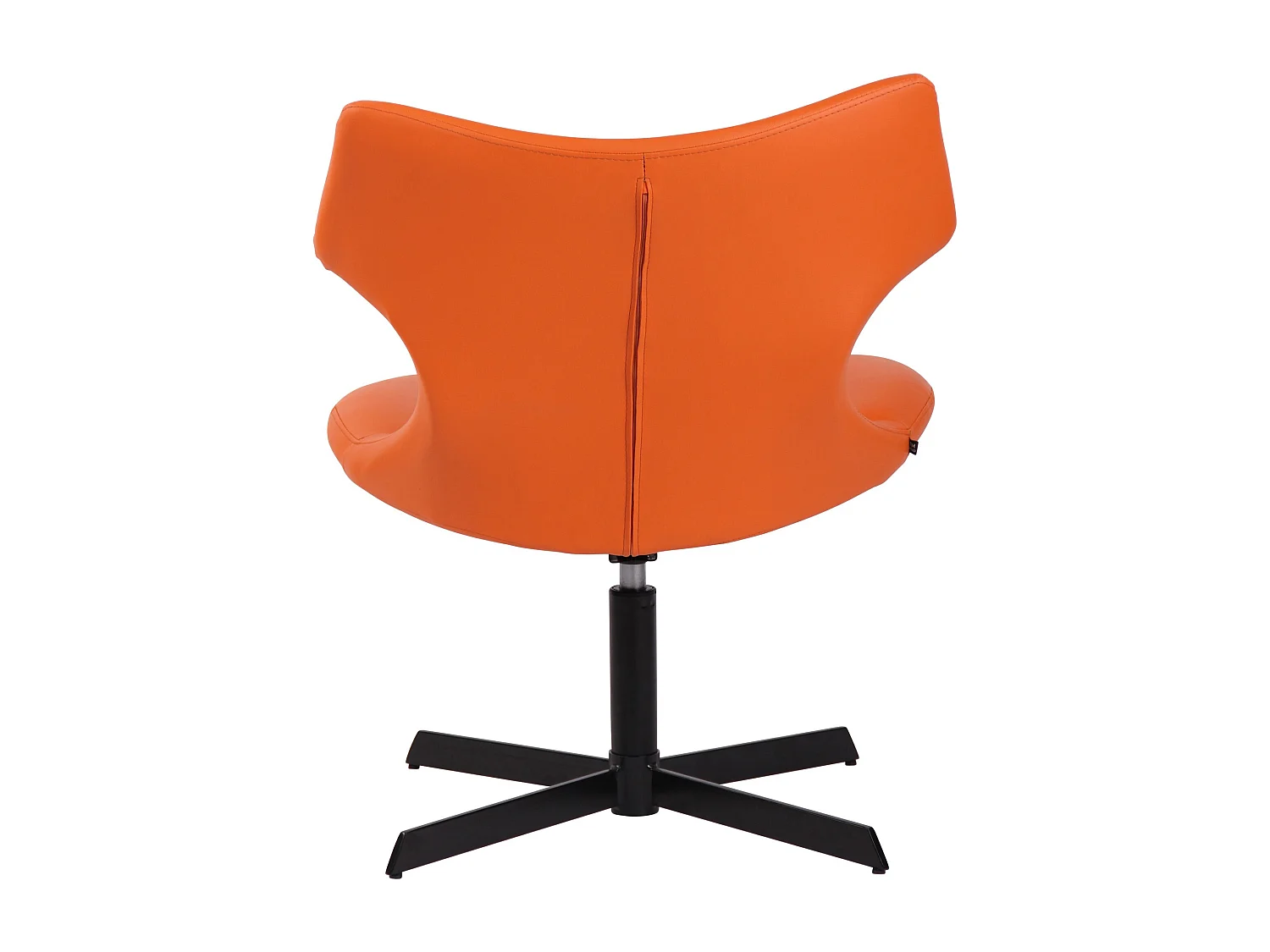 Chaise gondole - Similicuir & Métal noir mat - Orange - Welland