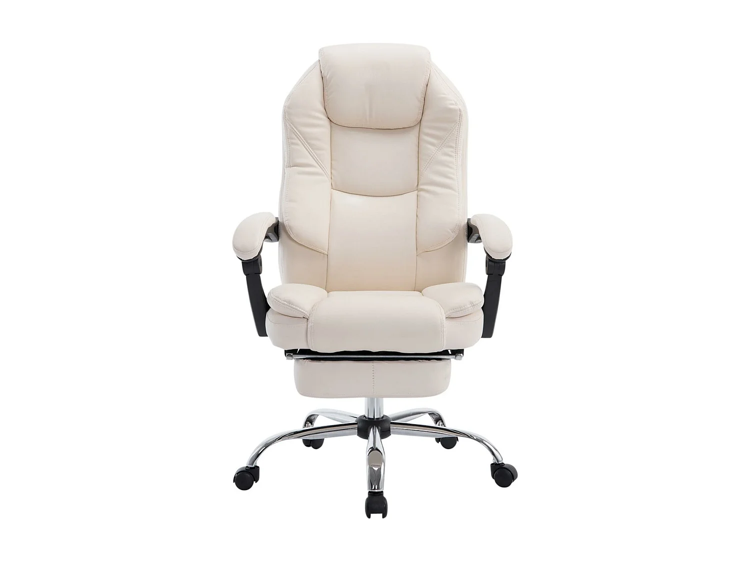 Bureaustoel - Kunstleer & natura - creme - Castle