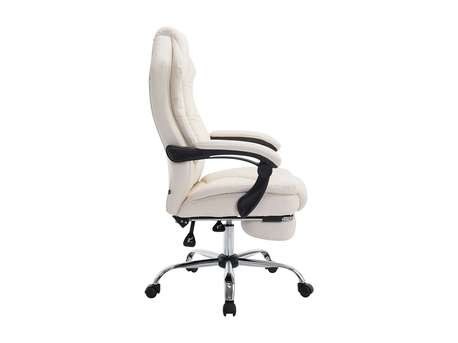 Bureaustoel - Kunstleer & natura - creme - Castle