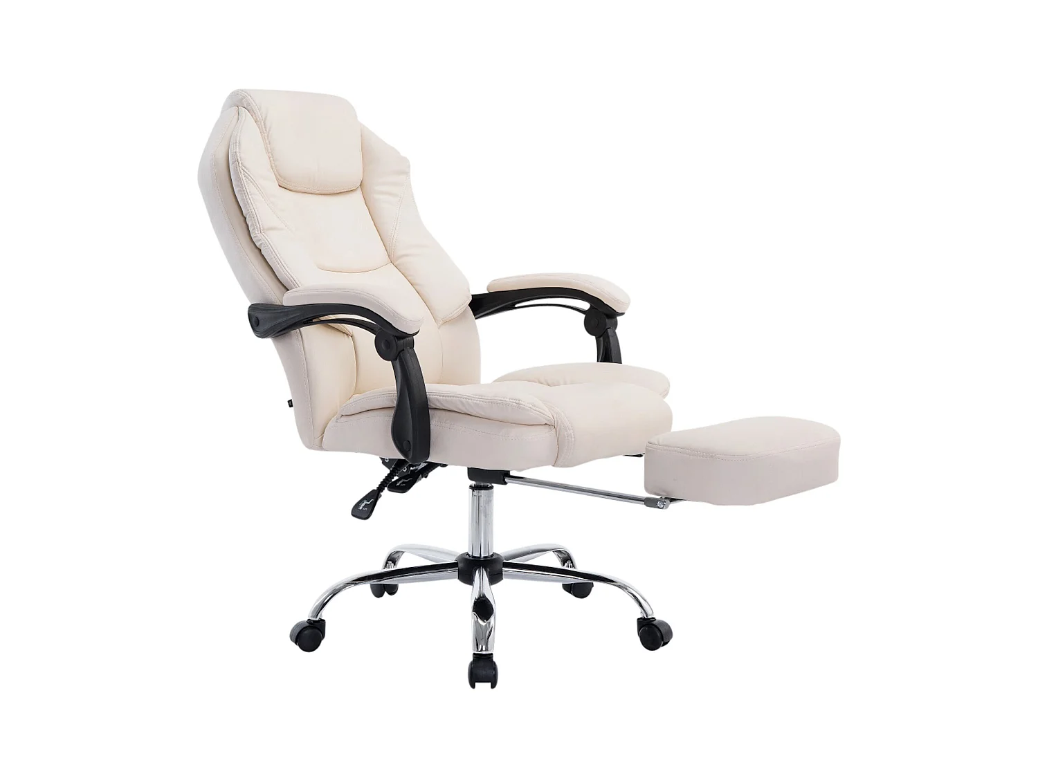 Chaise de bureau - Similicuir & Nature - Crème - Castle