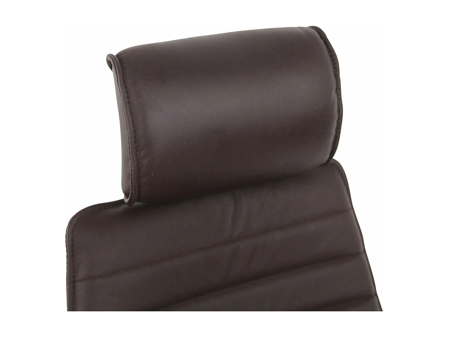 Chaise de bureau - Véritable cuir - Marron - Rako