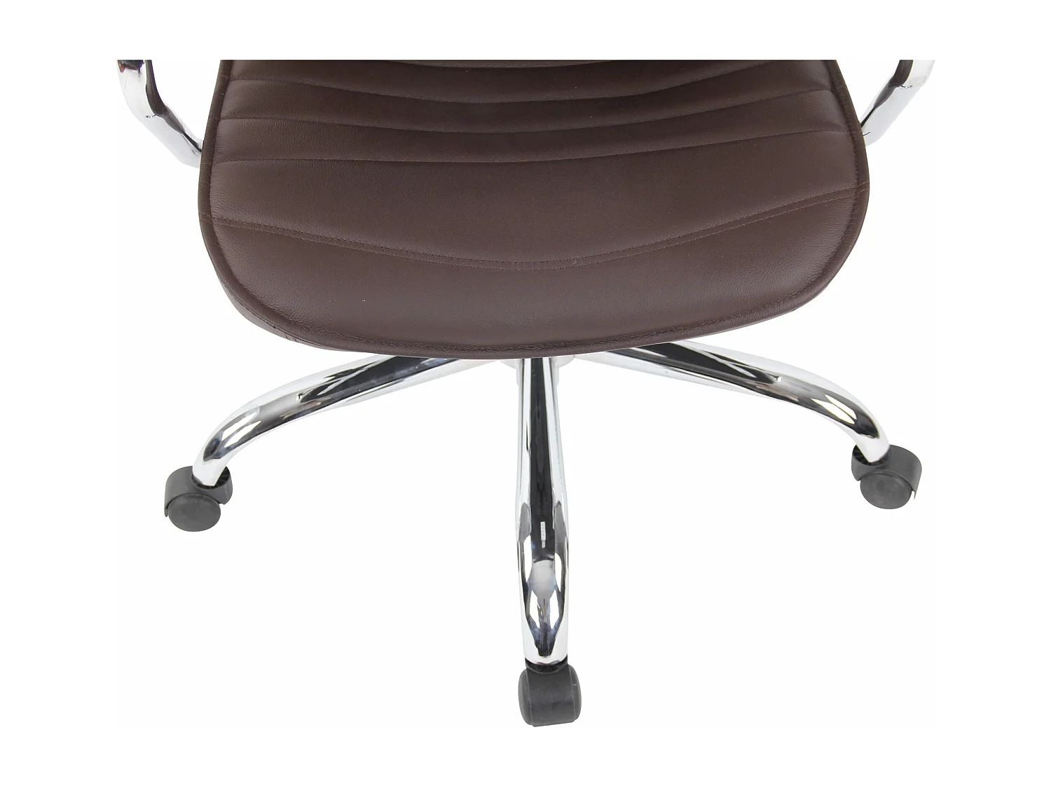 Chaise de bureau - Véritable cuir - Marron - Rako