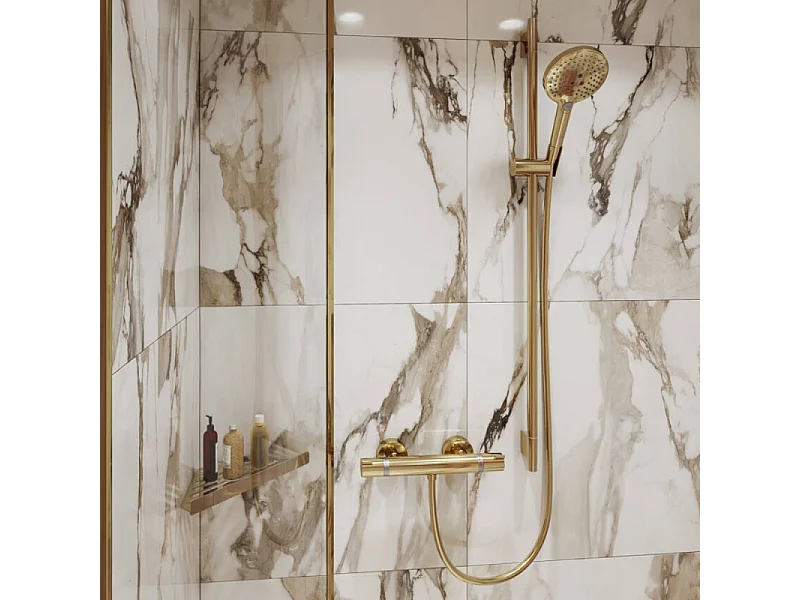 HANSGROHE Estante esquinero aspecto dorado pulido AddStoris