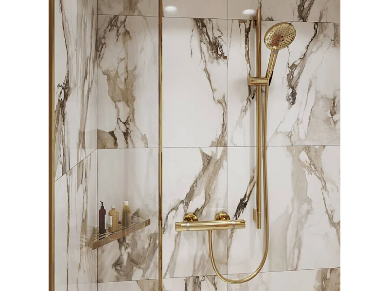 Tablette d'angle HANSGROHE AddStoris aspect doré poli