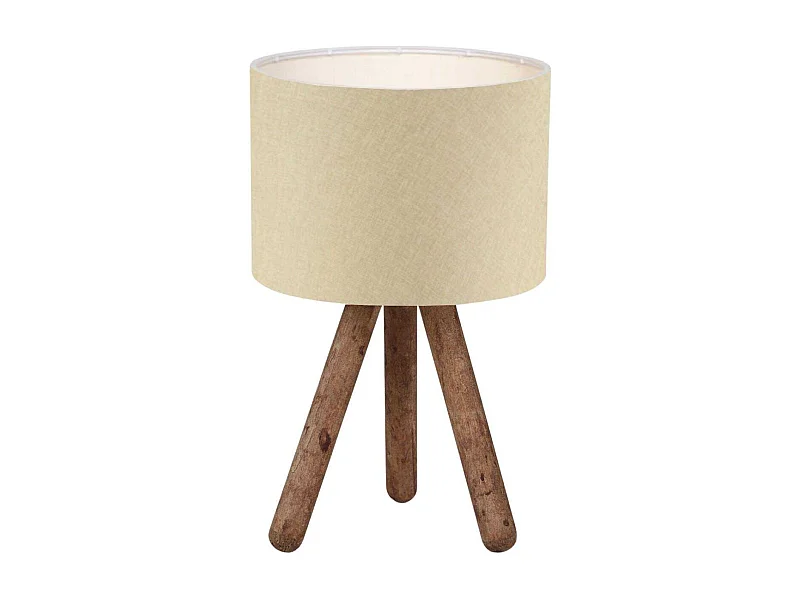 Lampe à poser en bois et tissu Carla
