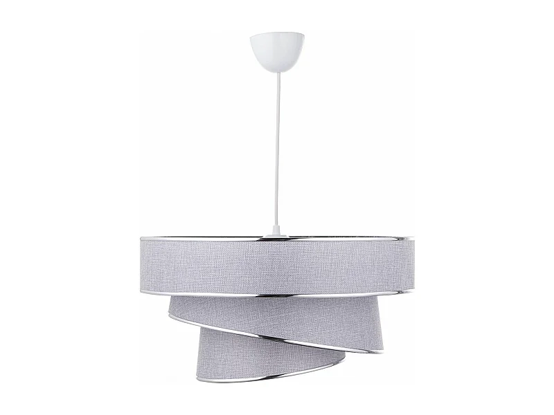 Suspension 3 cylindres design oblique Inconditus Ø40cm Gris et Argent