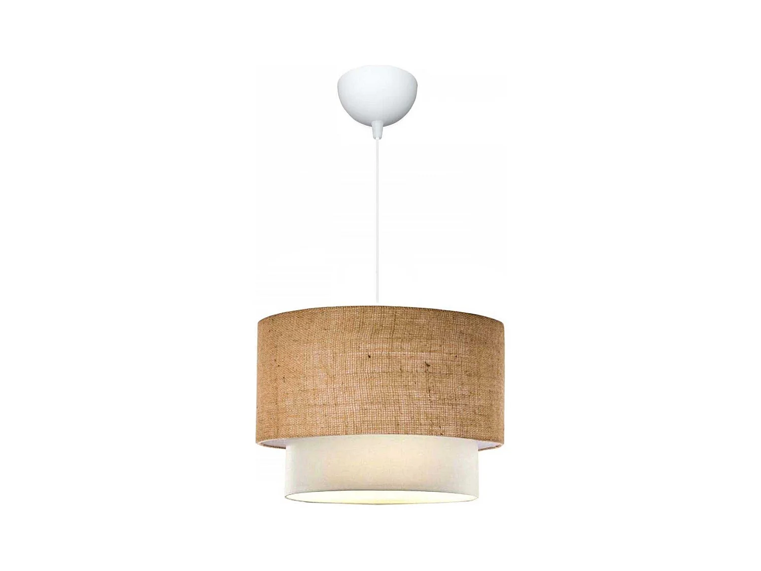Suspension en tissu effet lin Nature